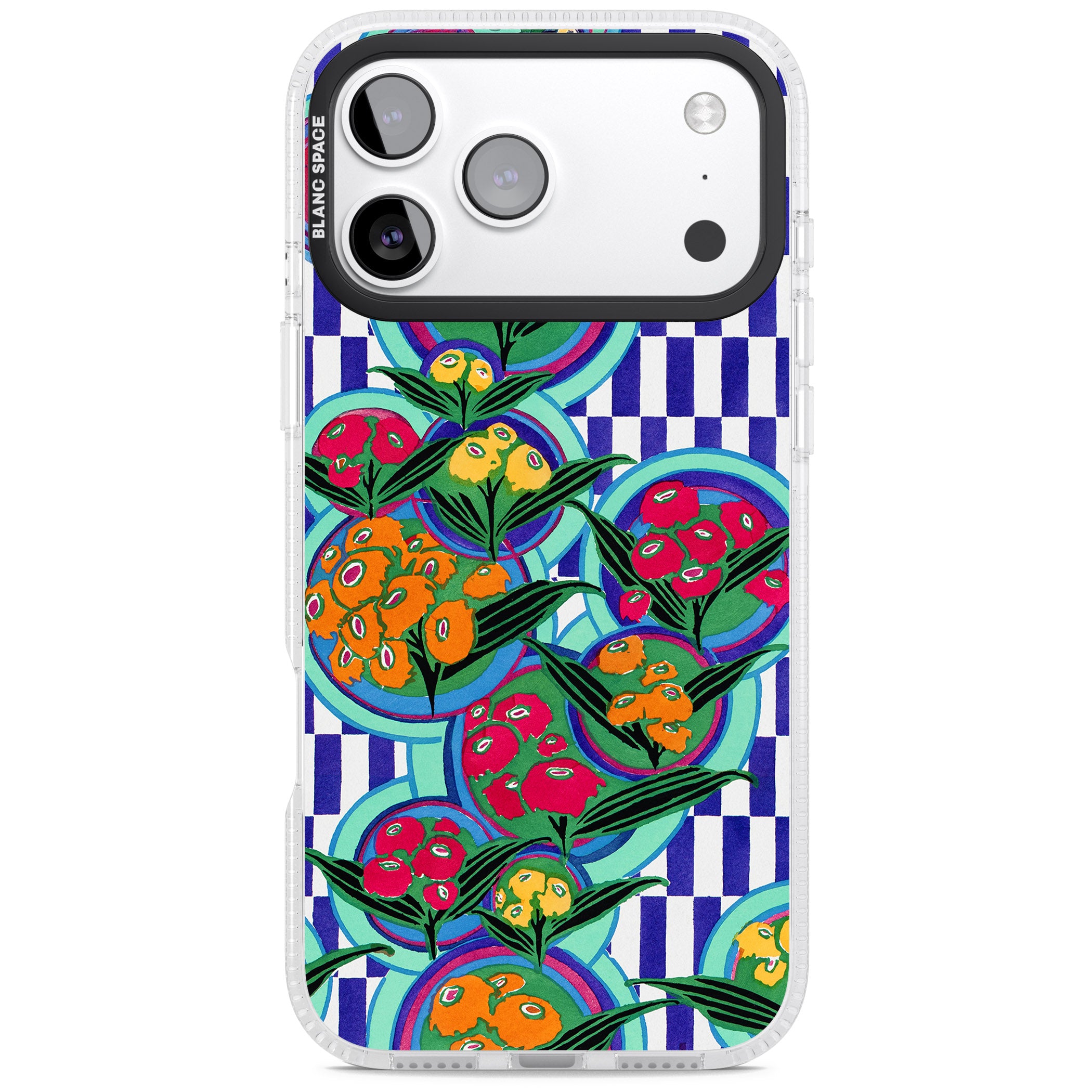 Vintage Fruit Plates iPhone 17 Pro Impact Air Clear Phone Case