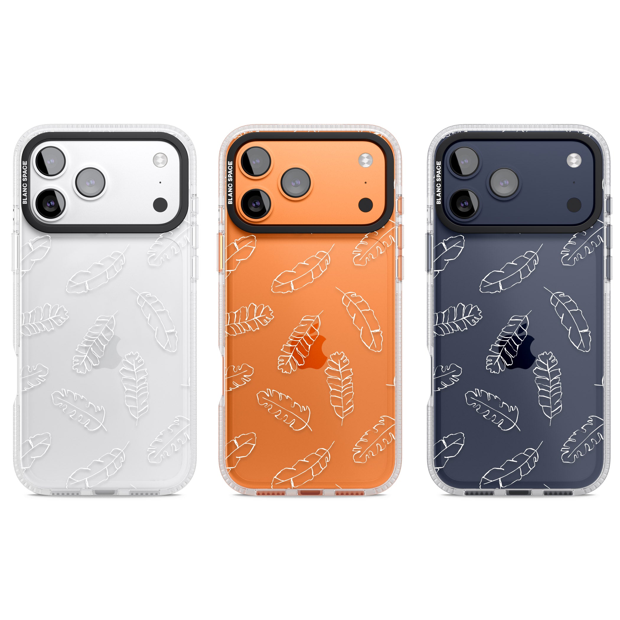 Palm Leaf Outline iPhone 17 Pro Impact Air Clear Phone Case APT Impact Protection