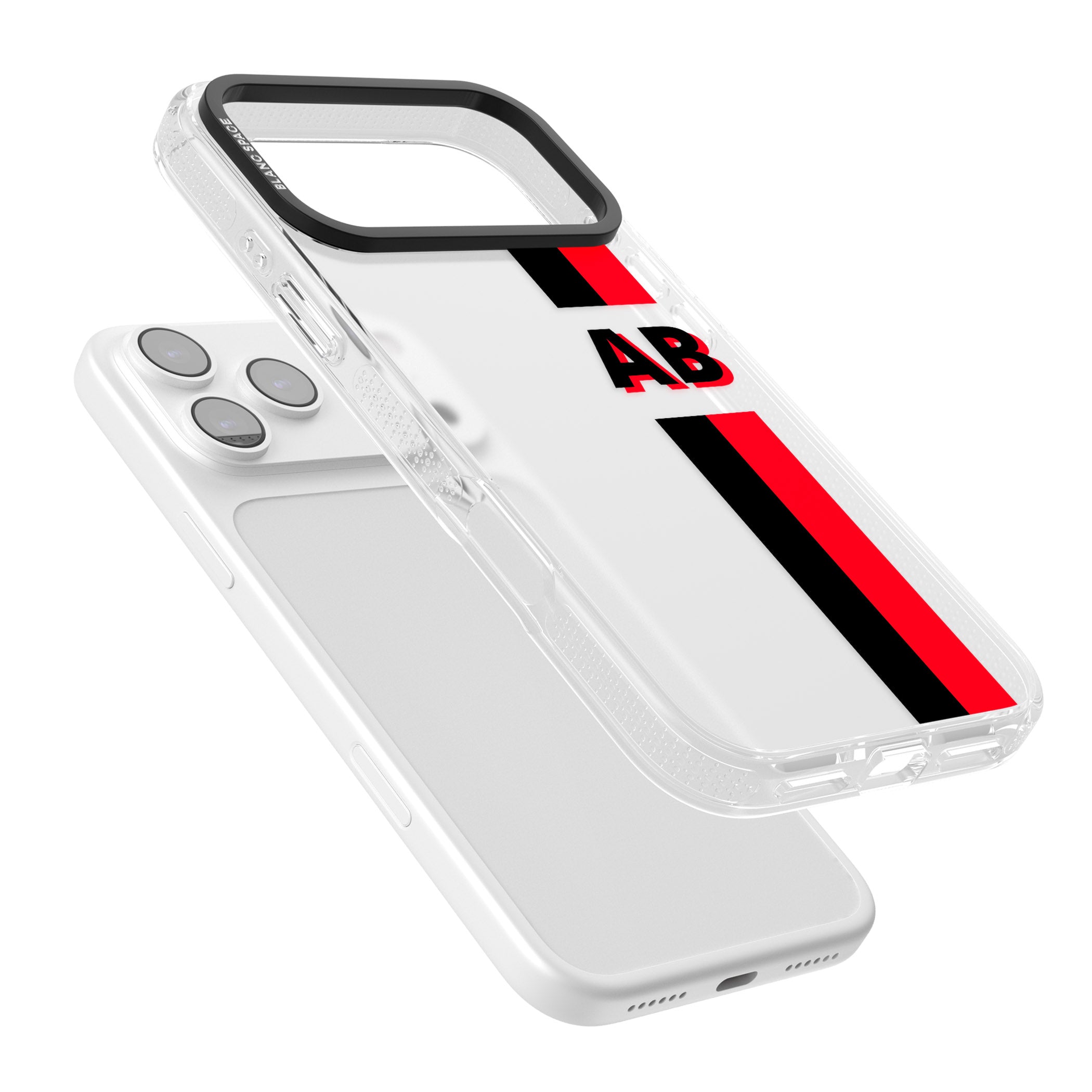 Personalised Bold Stripe iPhone 17 Pro Max Impact Air Clear Phone Case Colours