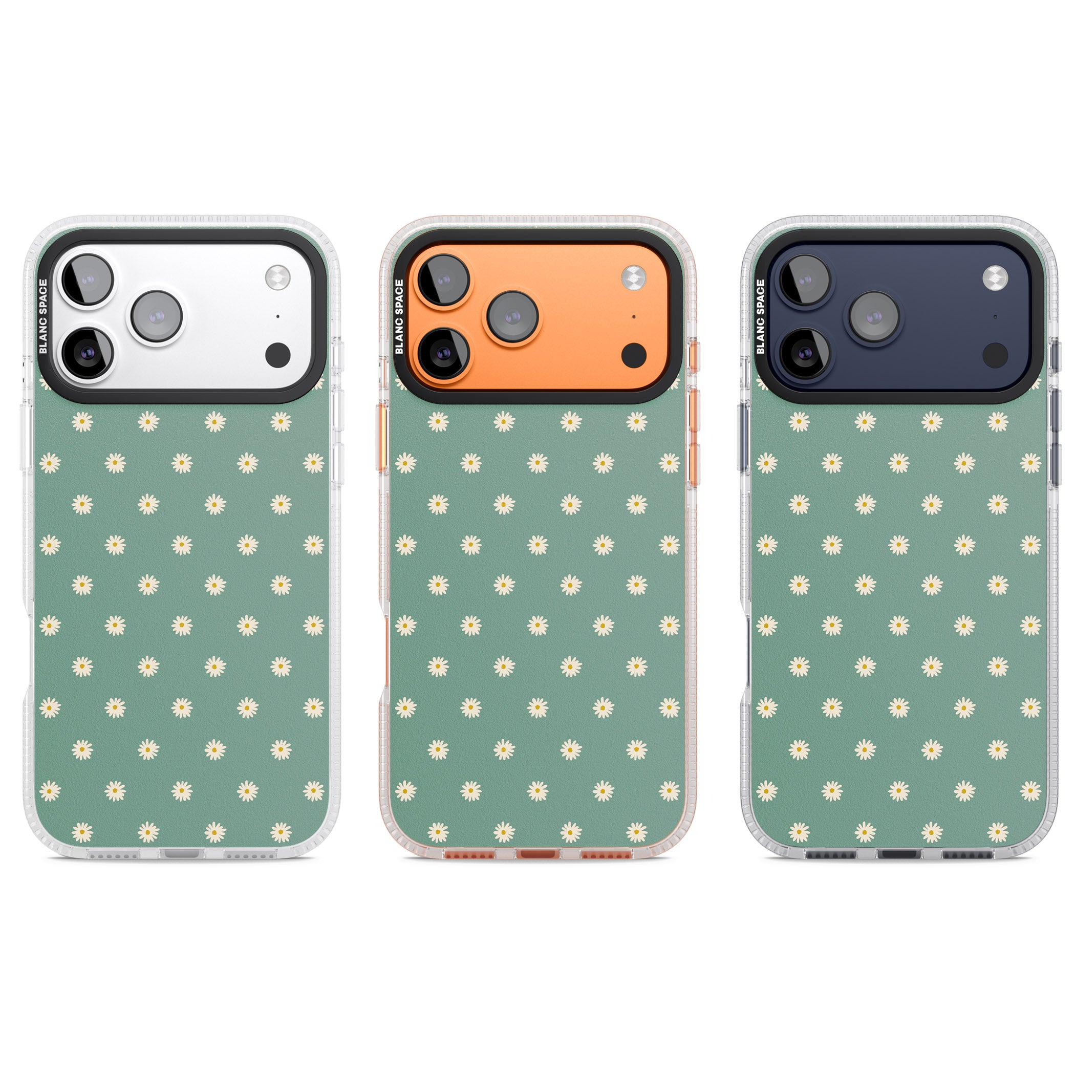 Sage Daisy Floral iPhone 17 Pro Impact Air Clear Phone Case APT Impact Protection
