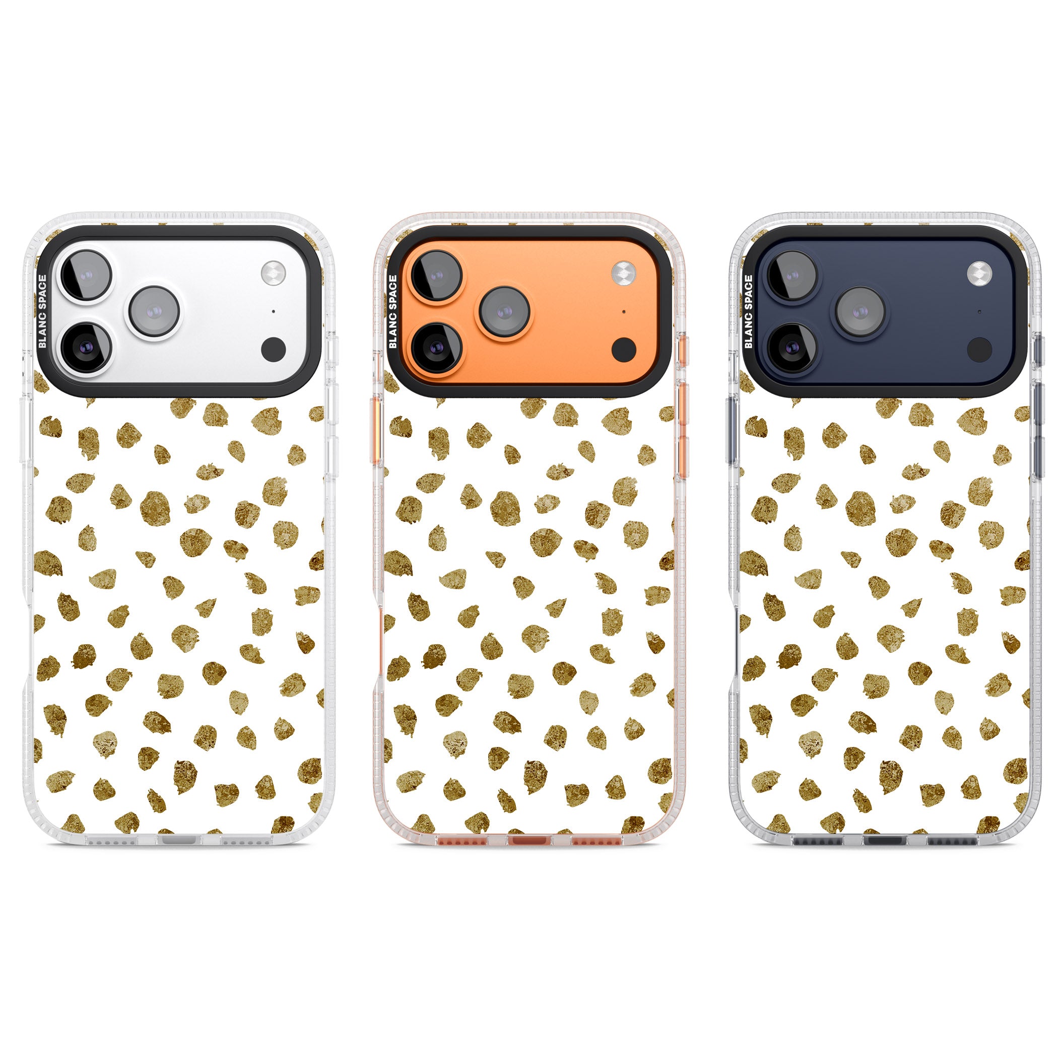 Golden Speckle iPhone 17 Pro Impact Air Clear Phone Case APT Impact Protection