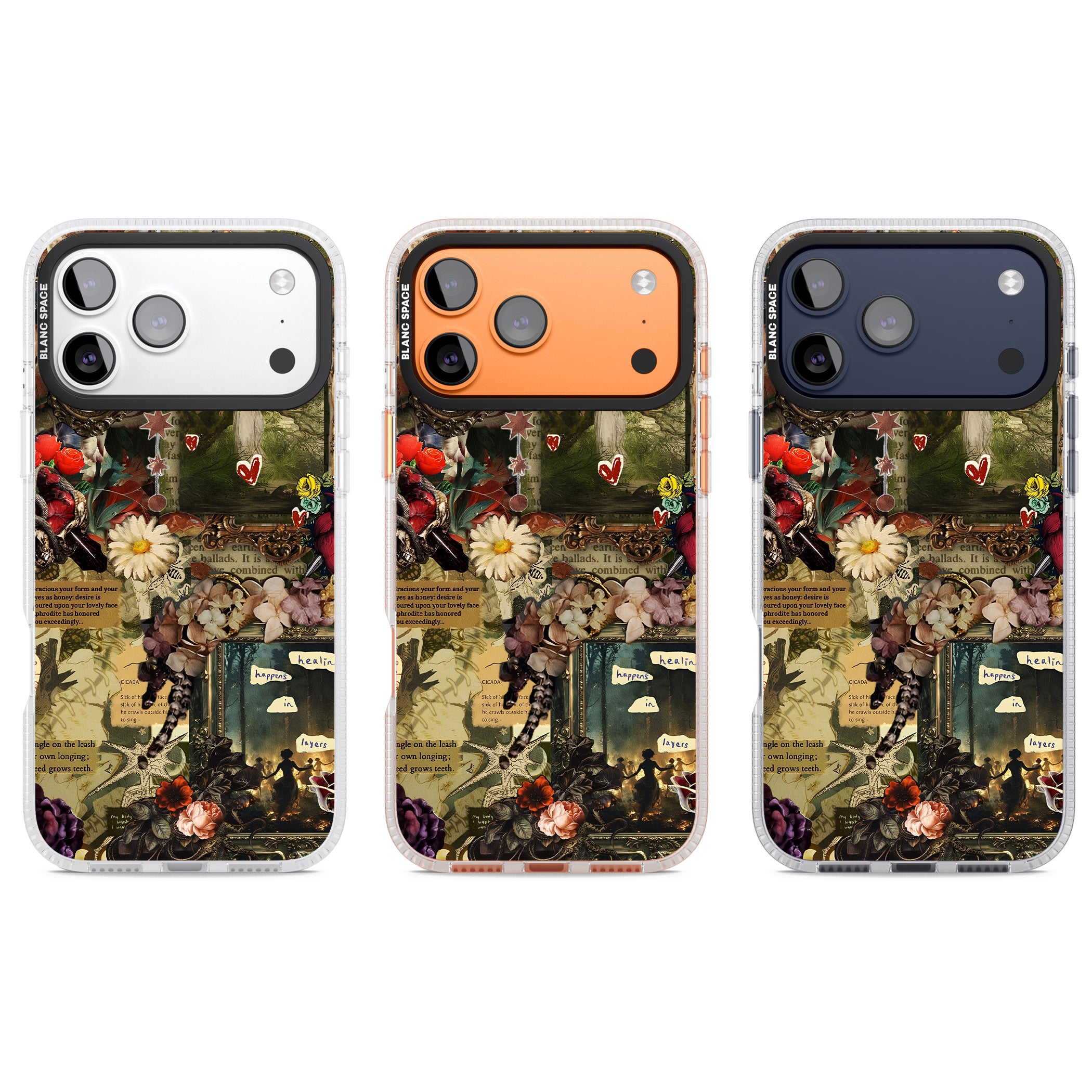 Textbook Romance Collage iPhone 17 Pro Impact Air Clear Phone Case APT Impact Protection