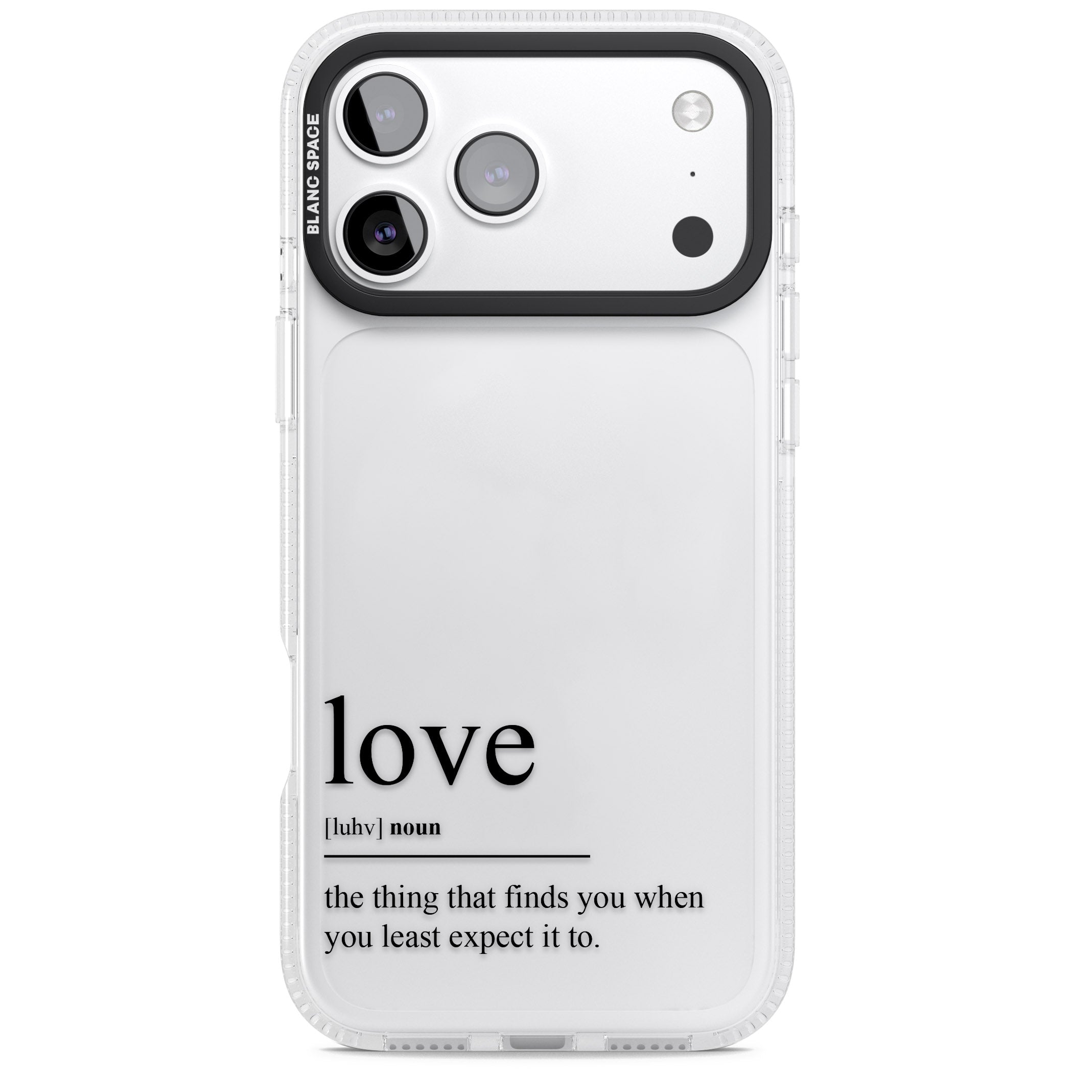 Love iPhone 17 Pro Impact Air Clear Phone Case