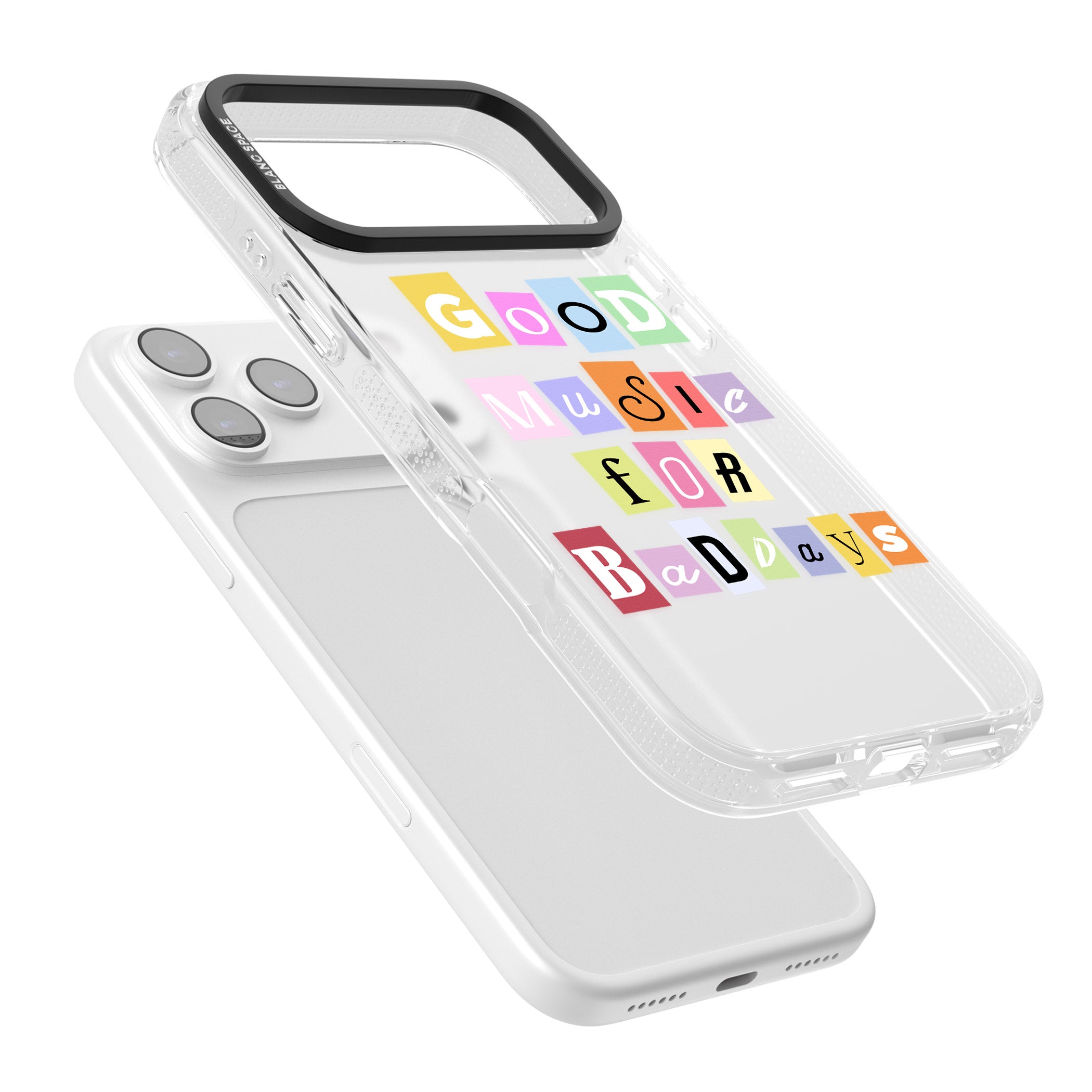 Good Music For Bad Days iPhone 17 Pro Impact Air Clear Phone Case Colours