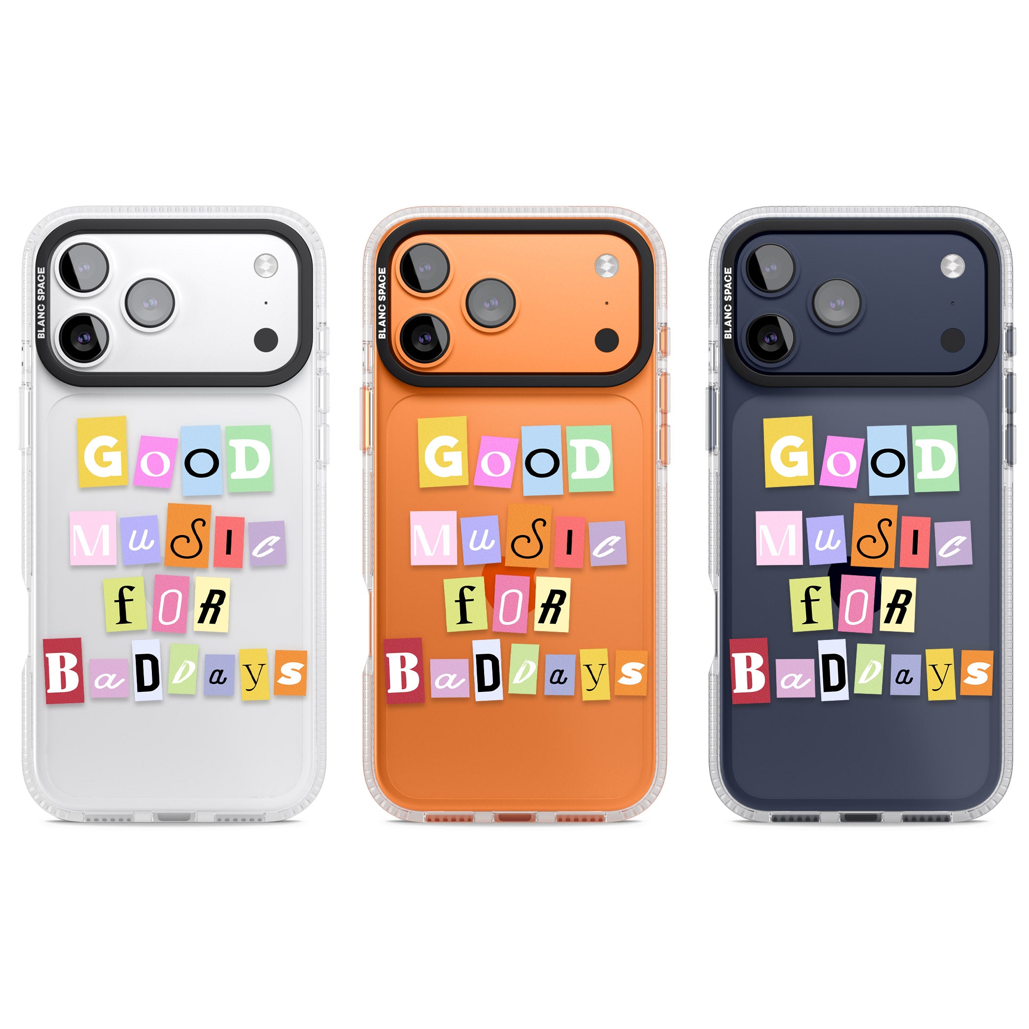 Good Music For Bad Days iPhone 17 Pro Impact Air Clear Phone Case APT Impact Protection