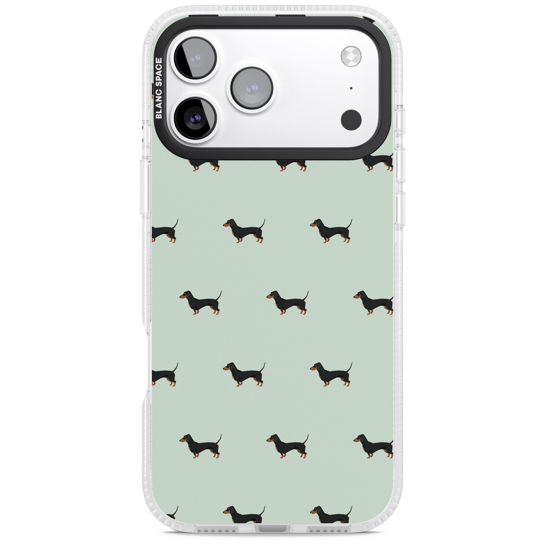 Dachshund Dog Pattern iPhone 17 Pro Impact Air Clear Phone Case