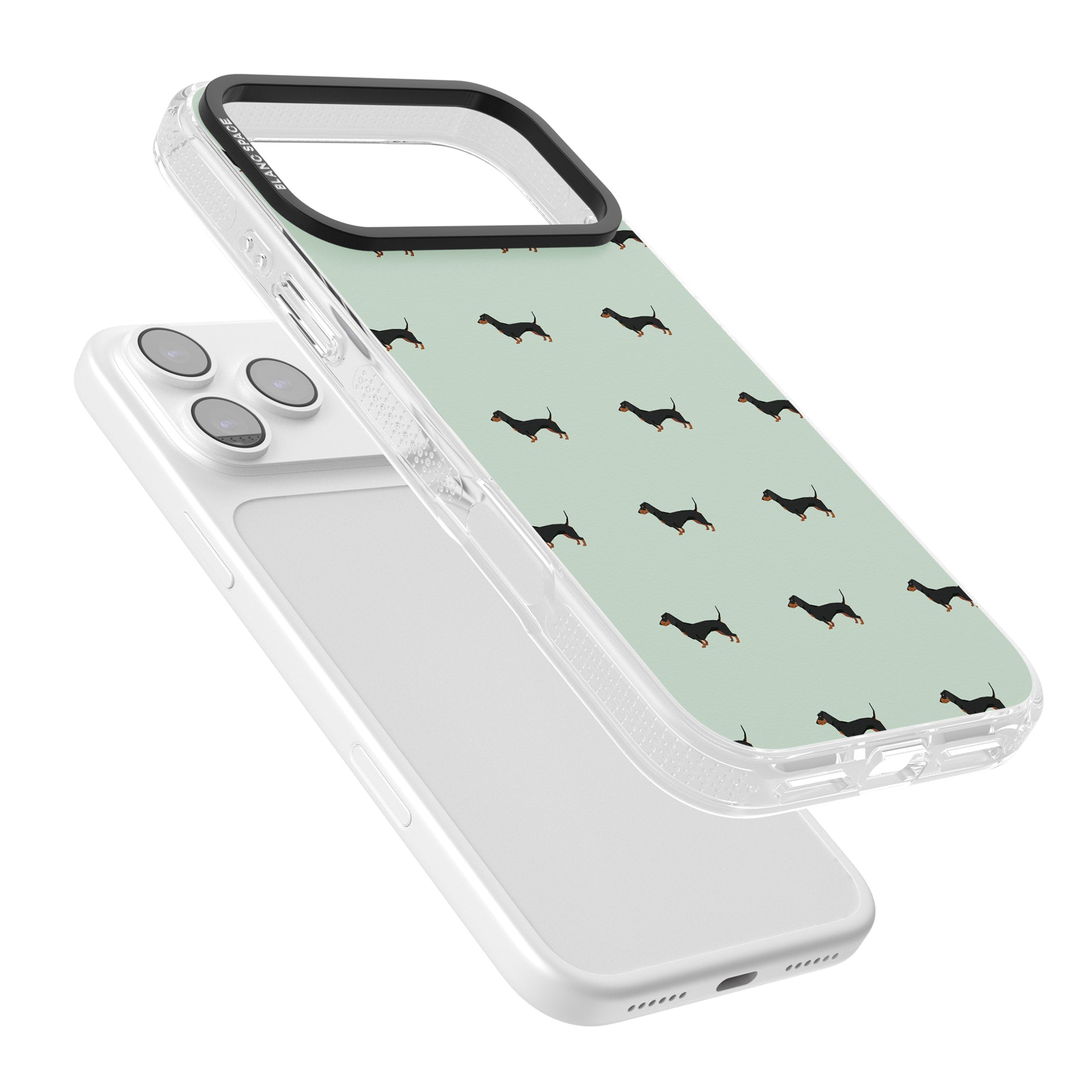 Dachshund Dog Pattern iPhone 17 Pro Impact Air Clear Phone Case Colours