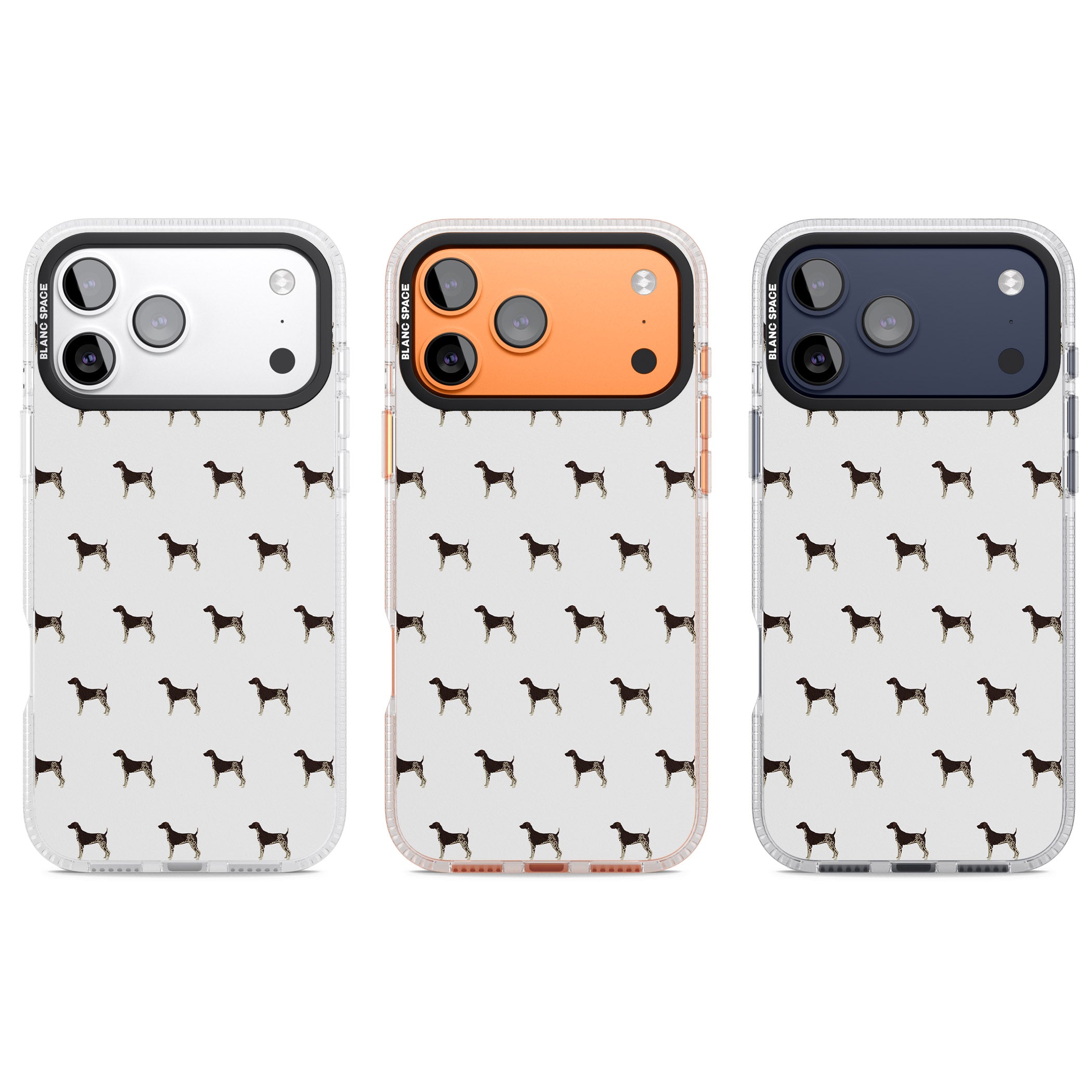 German Shorthaired Pointer Pattern iPhone 17 Pro Impact Air Clear Phone Case APT Impact Protection
