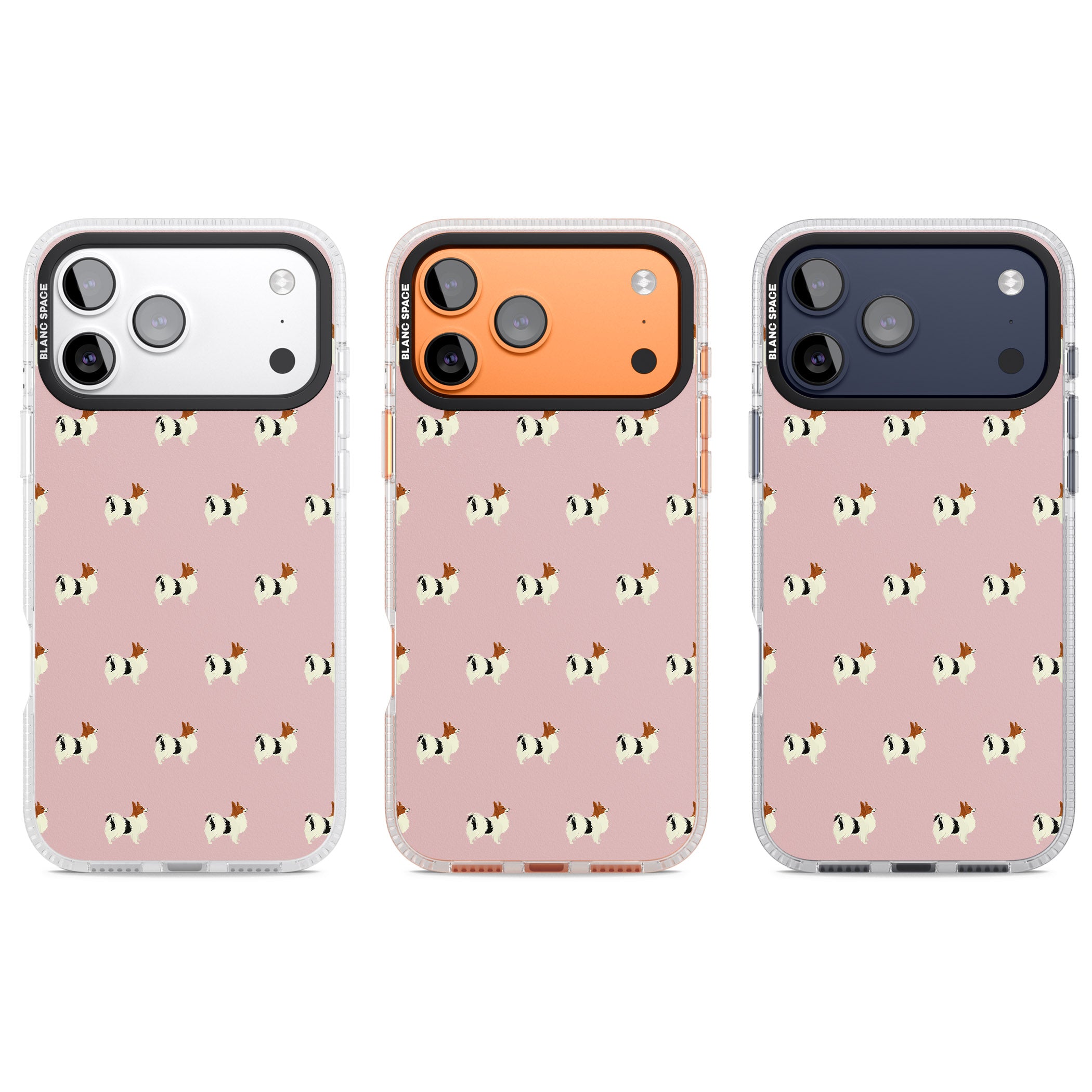 Papillon Dog Pattern iPhone 17 Pro Impact Air Clear Phone Case APT Impact Protection