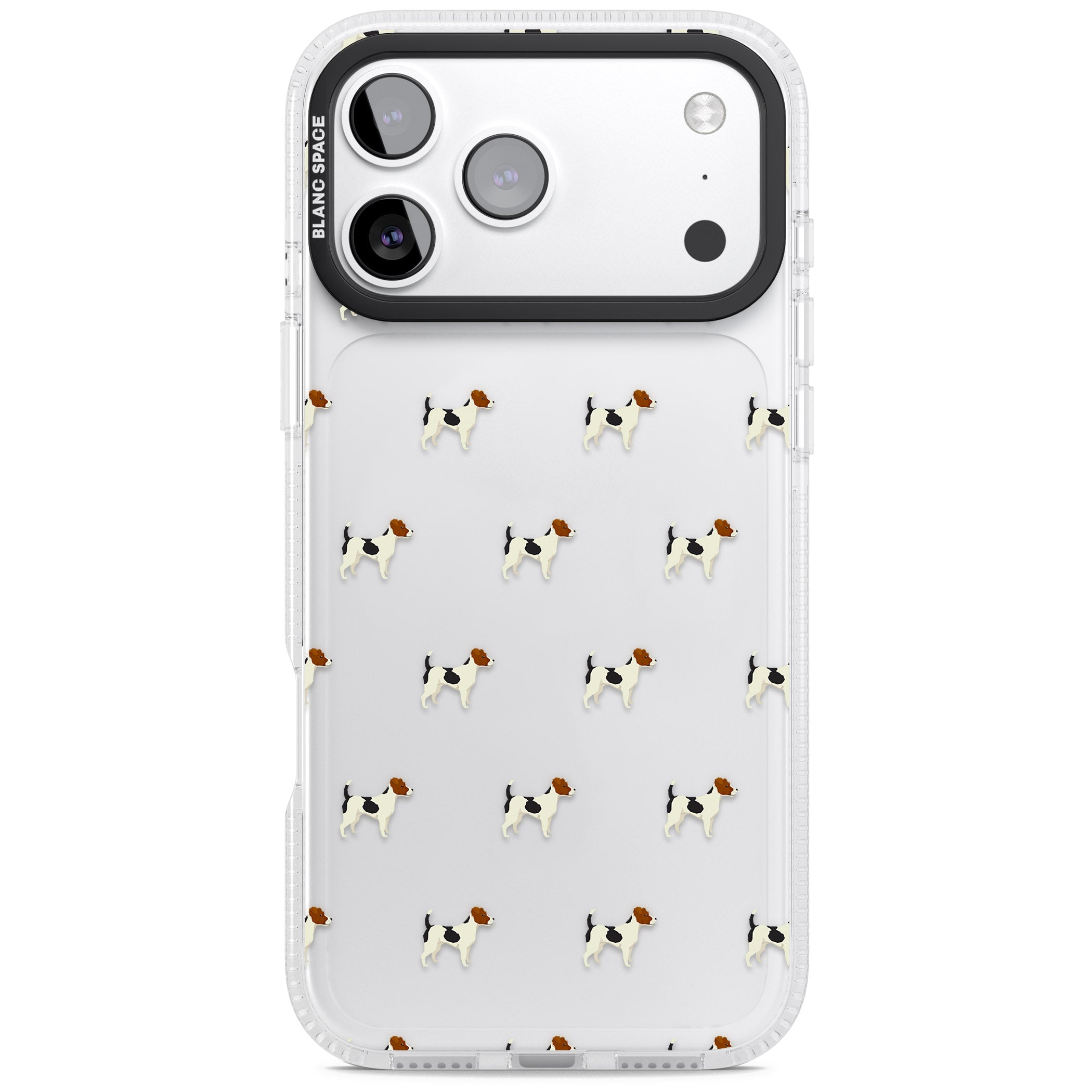 Jack Russell Terrier Pattern iPhone 17 Pro Impact Air Clear Phone Case