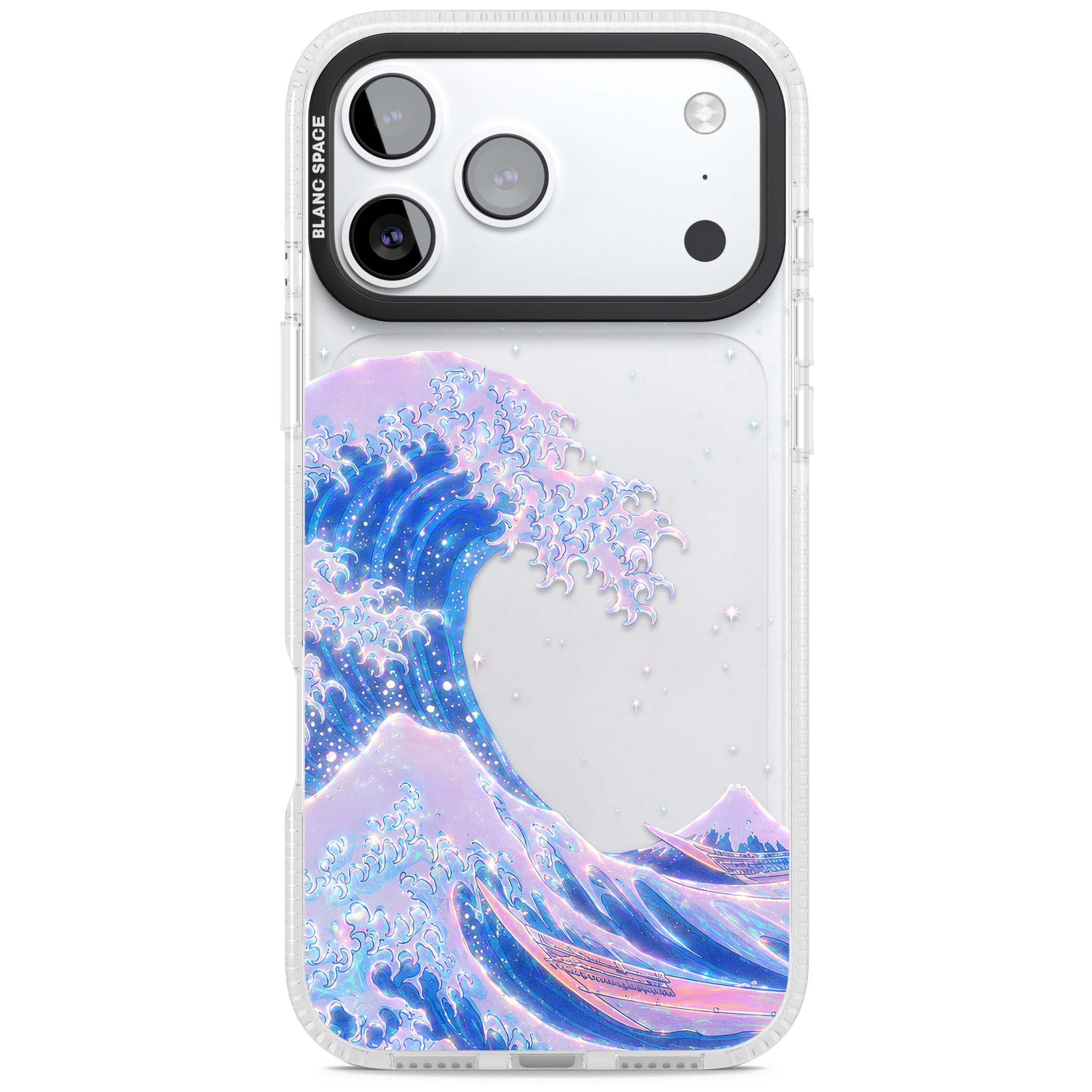 The Great Wave In Opal japanese iPhone case | Clear Case Impact Air case for iPhone 17 Pro, iPhone 17 Pro Max