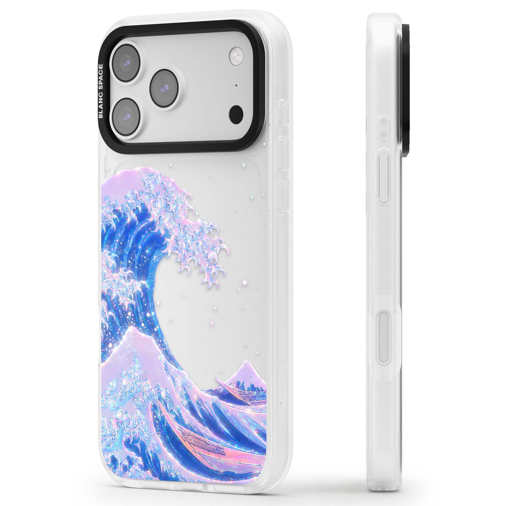 The Great Wave In Opal japanese iPhone case | Clear Case Impact Air case for iPhone 17 Pro, iPhone 17 Pro Max