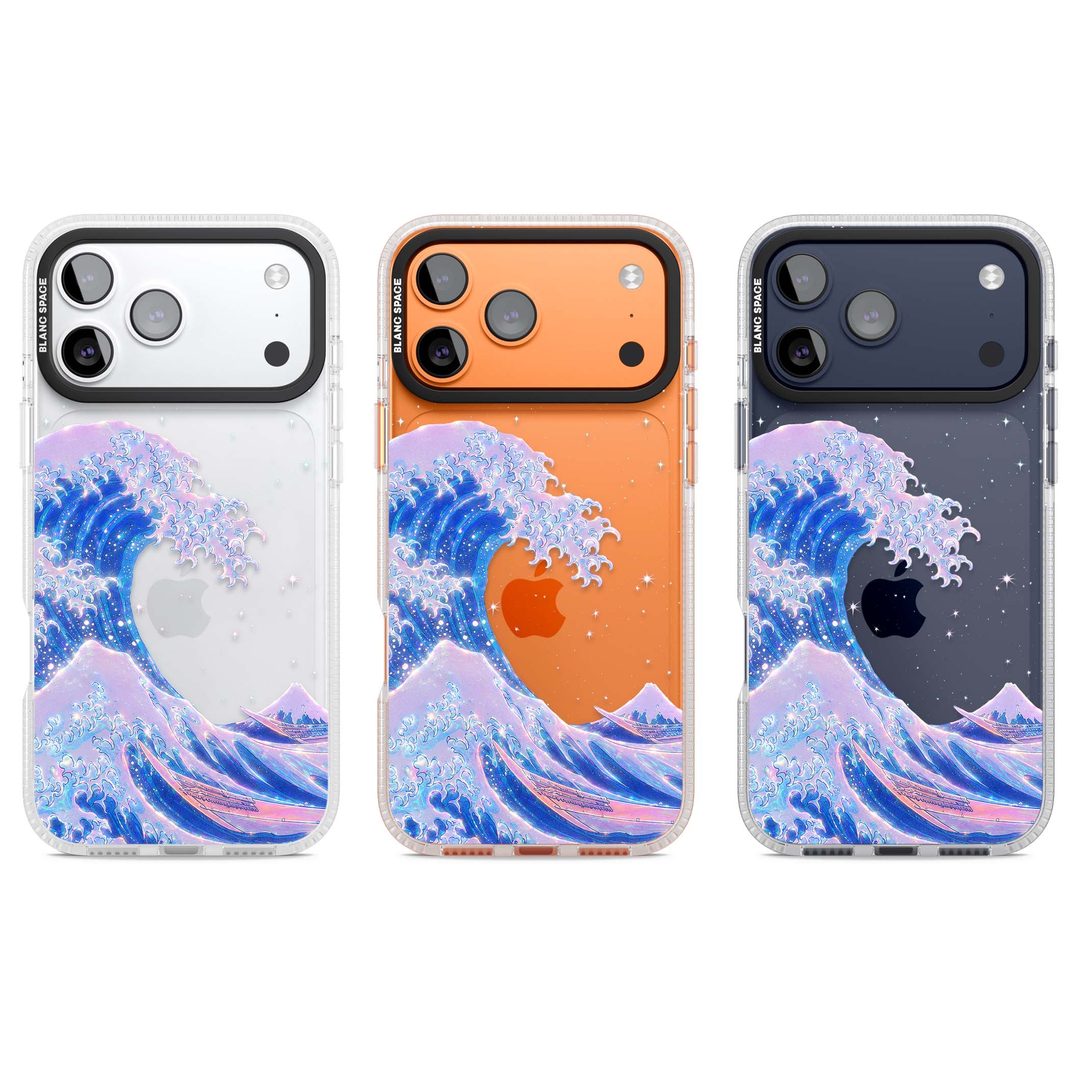 The Great Wave In Opal japanese iPhone case | Clear Case Impact Air case for iPhone 17 Pro, iPhone 17 Pro Max