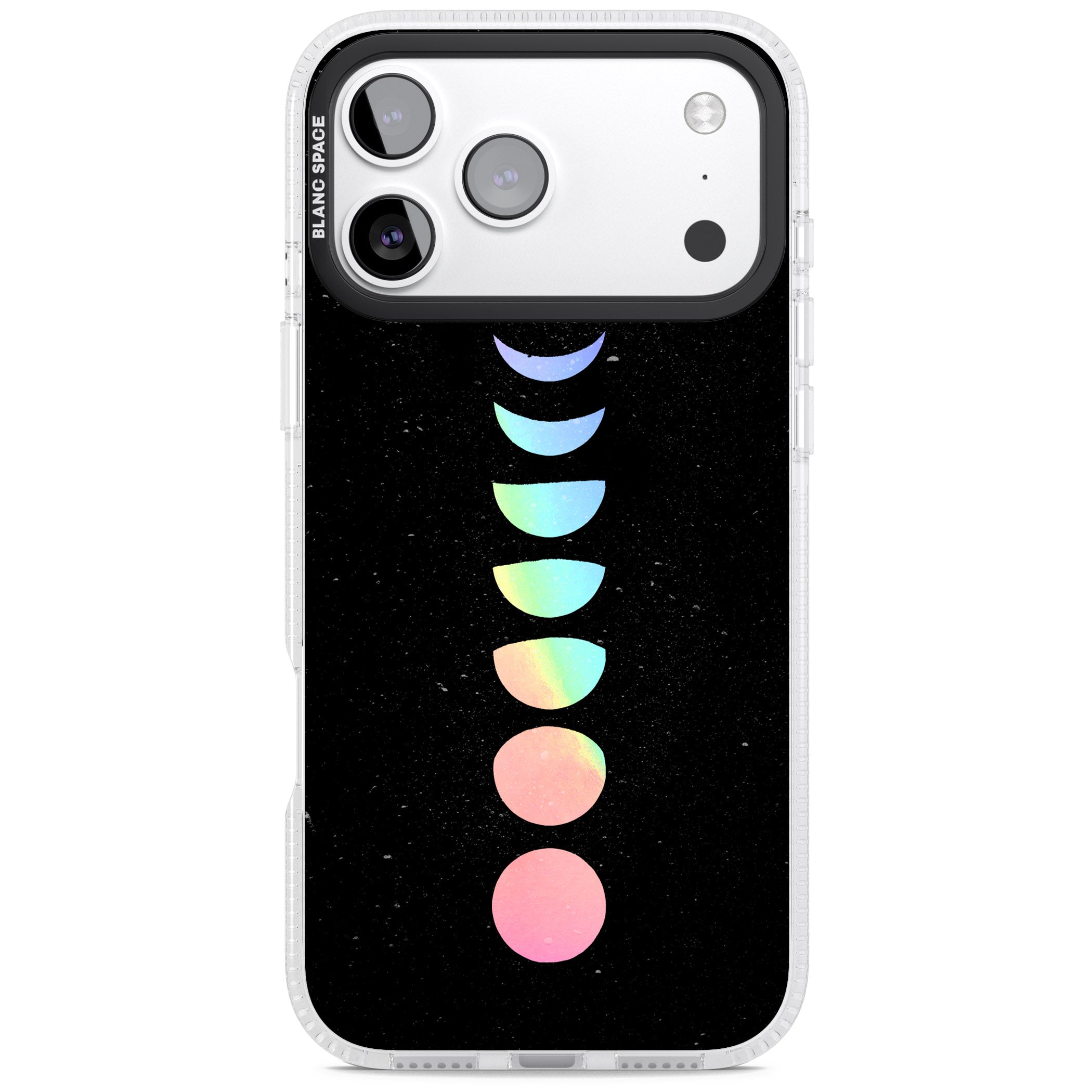 Pastel Moon Phases iPhone 17 Pro Impact Air Clear Phone Case