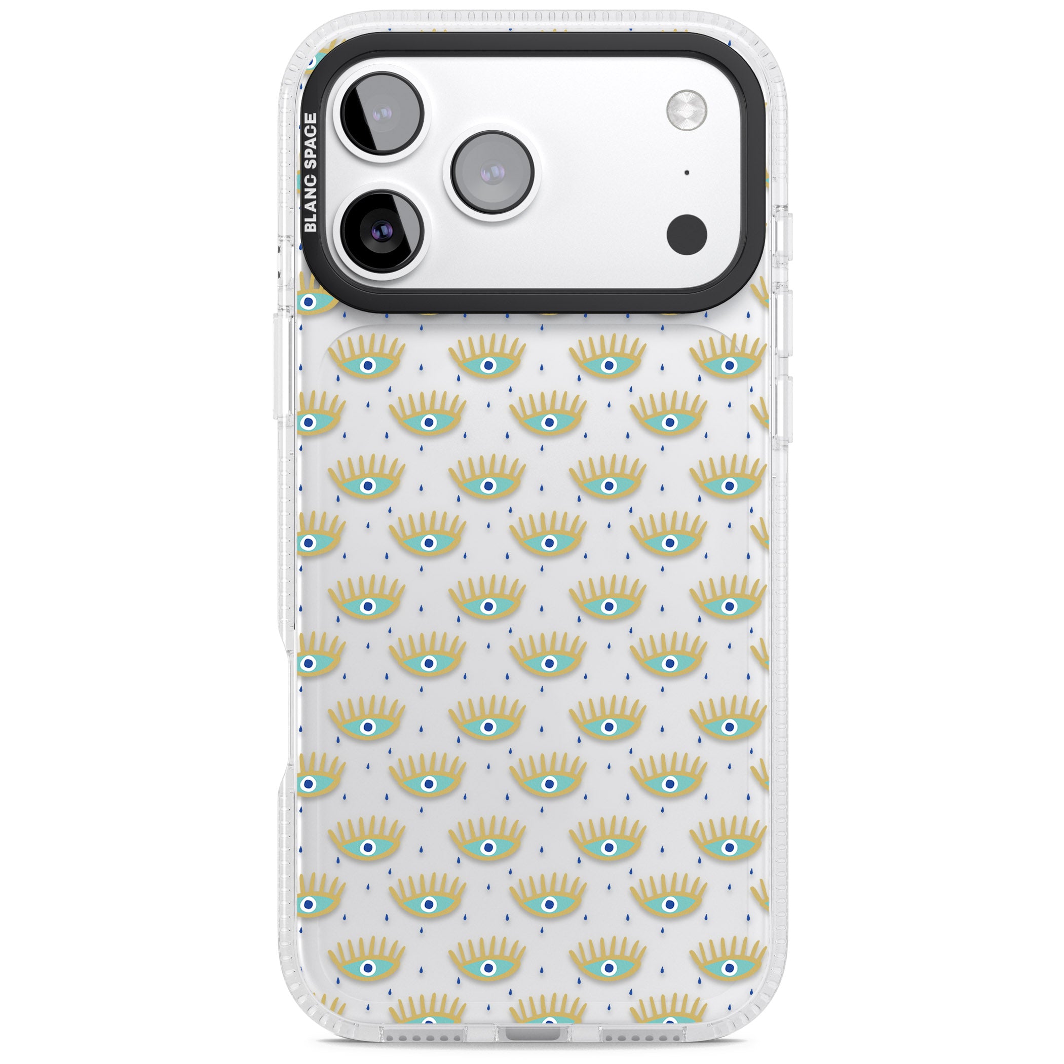 Crying Eyes Pattern iPhone 17 Pro Impact Air Clear Phone Case