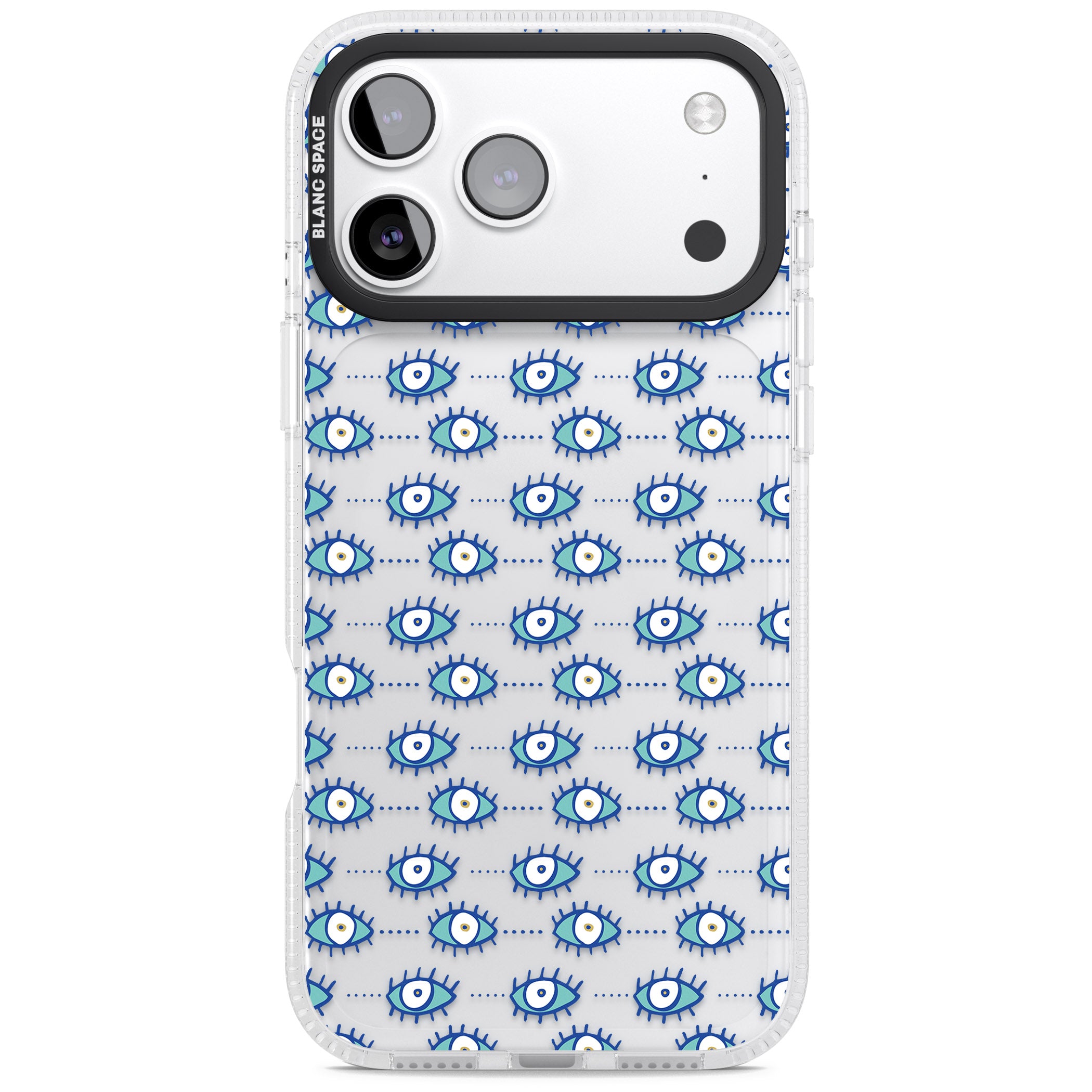 Psychedelic Eyes iPhone 17 Pro Impact Air Clear Phone Case