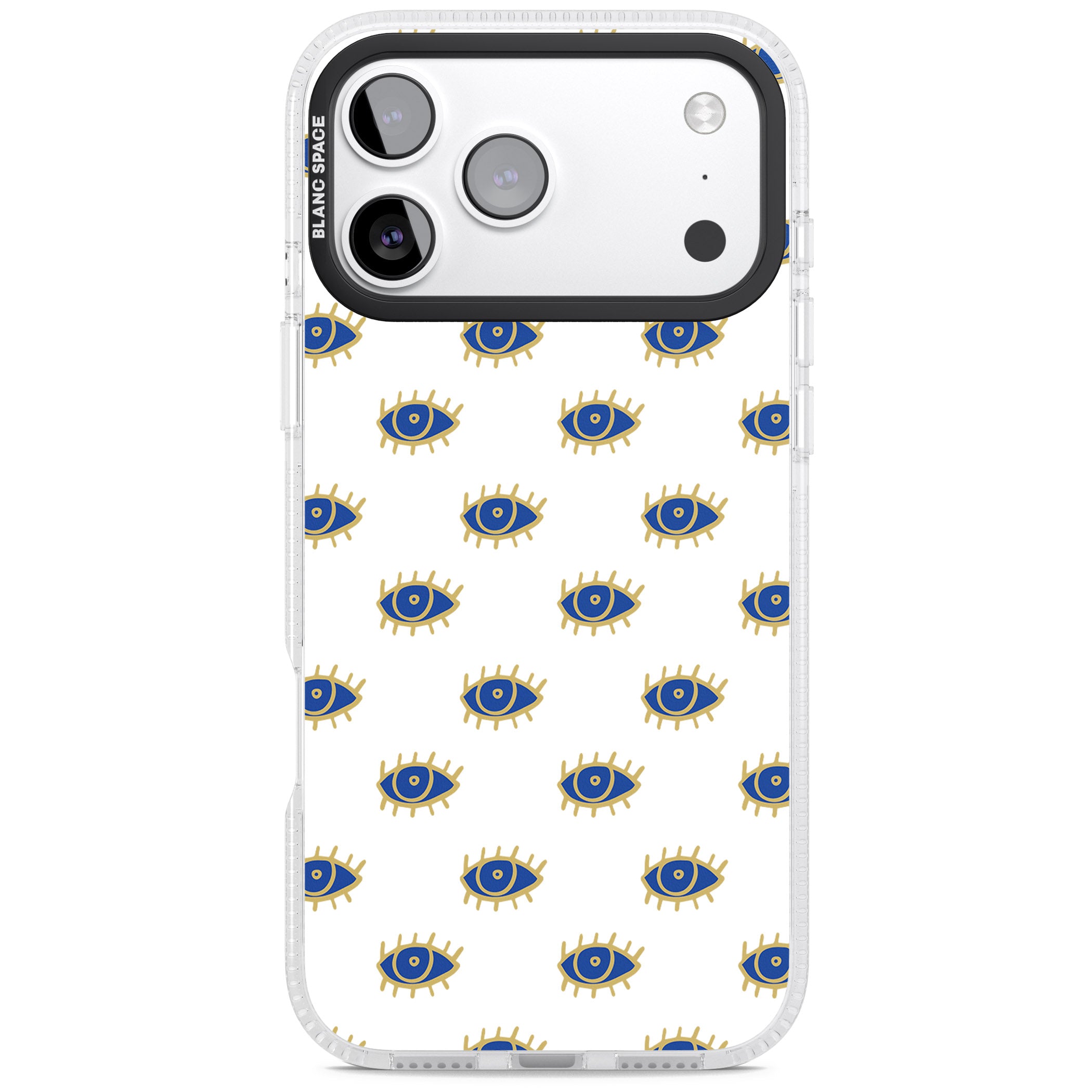 Gold Eye Pattern iPhone 17 Pro Impact Air Clear Phone Case