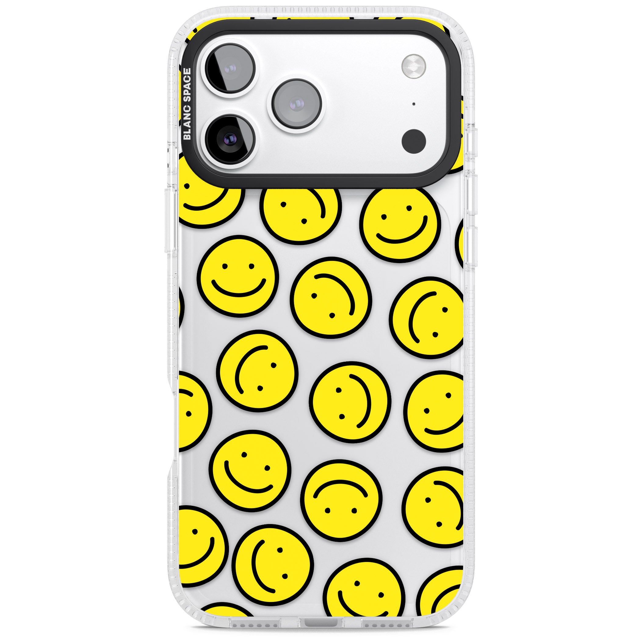 Smiley Face Pattern iPhone 17 Pro Impact Air Clear Phone Case
