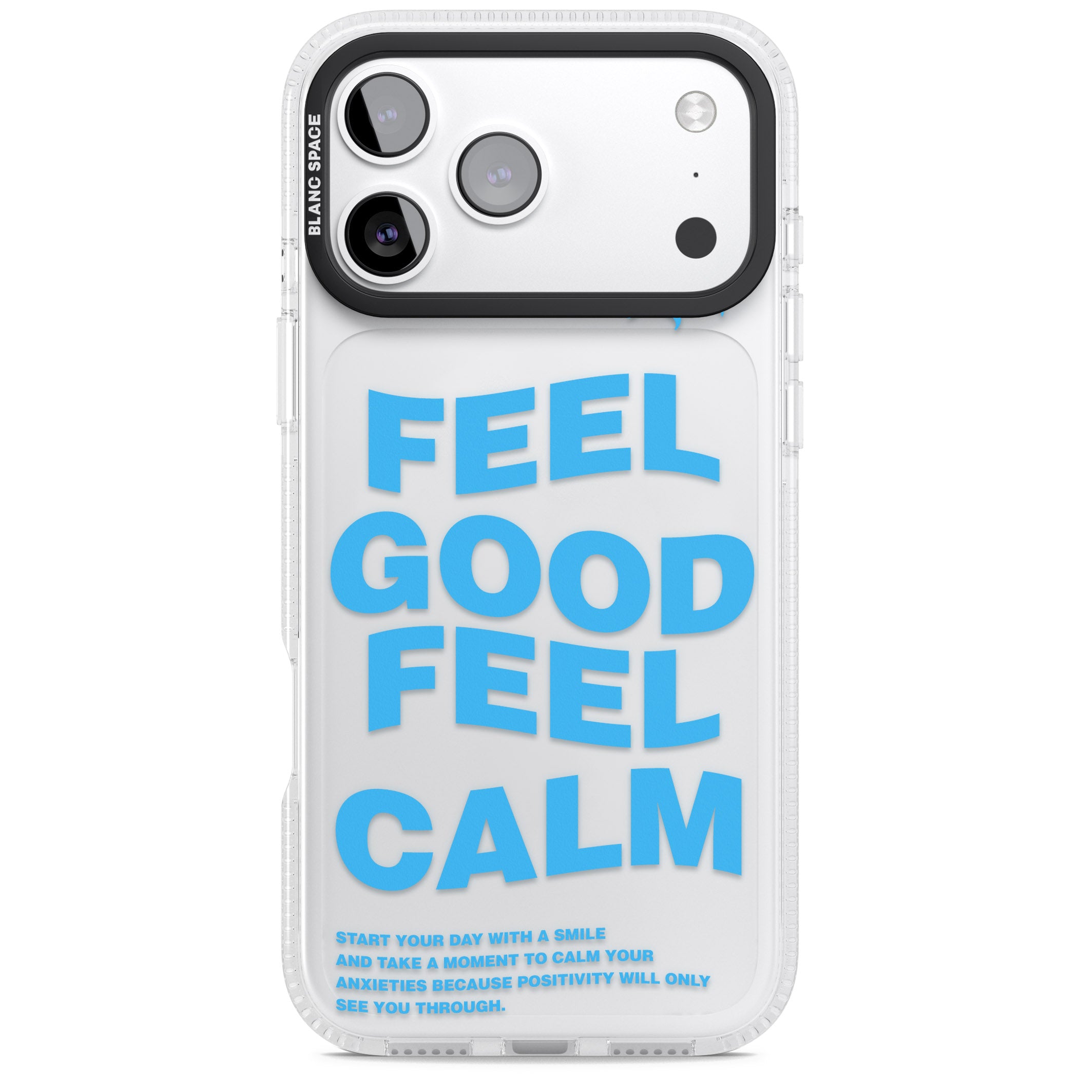 Feel Good Feel Calm (Blue) iPhone 17 Pro Impact Air Clear Phone Case