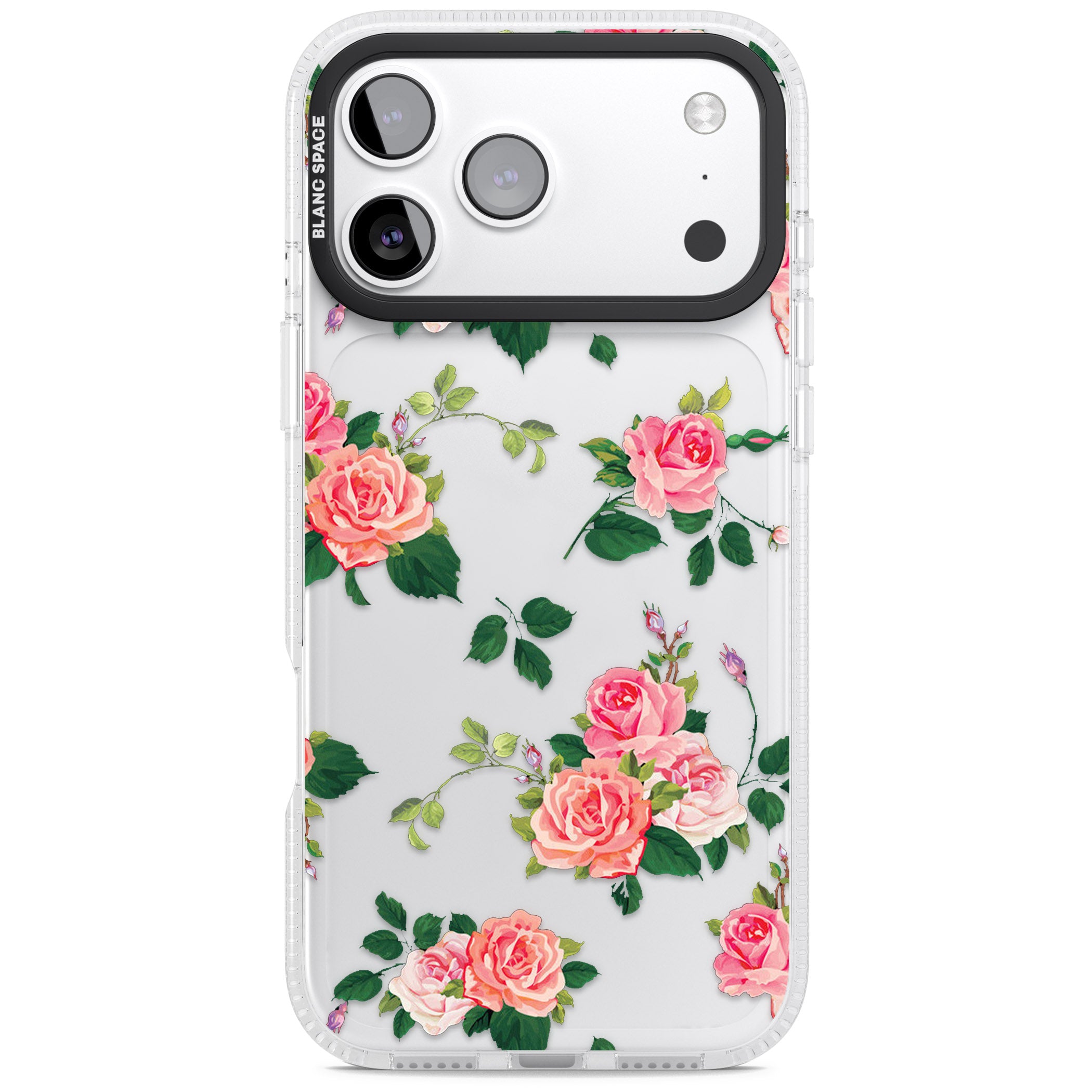 Pink Roses iPhone 17 Pro Max Impact Air Clear Phone Case