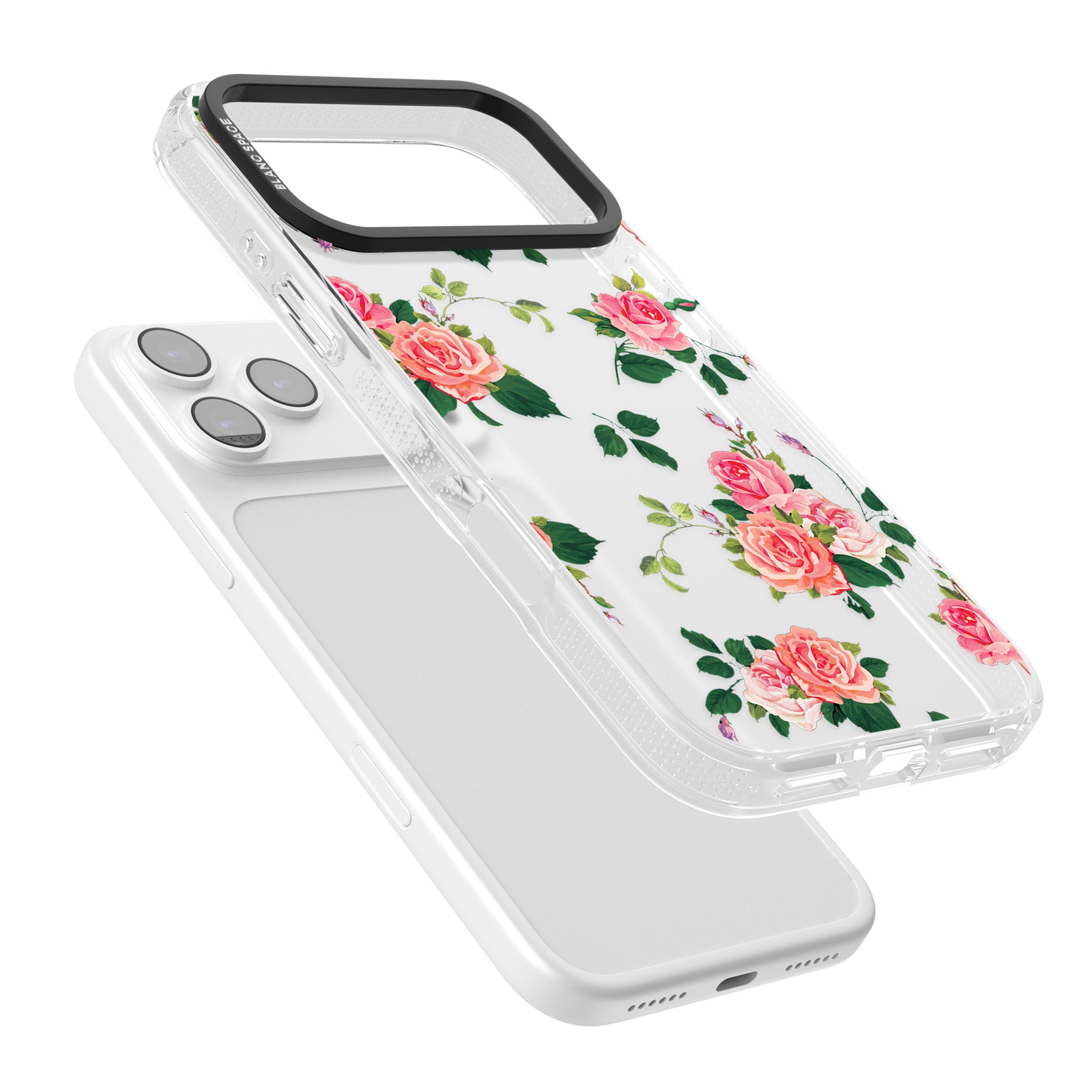 Pink Roses iPhone 17 Pro Max Impact Air Clear Phone Case Colours