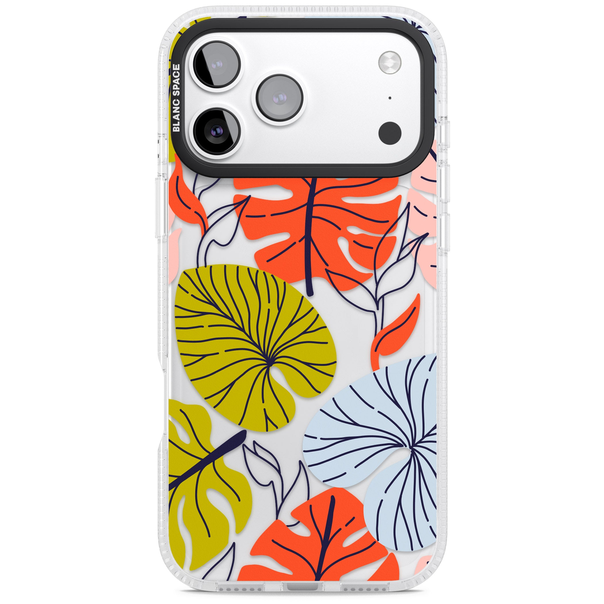 Retro Leaves iPhone 17 Pro Max Impact Air Clear Phone Case