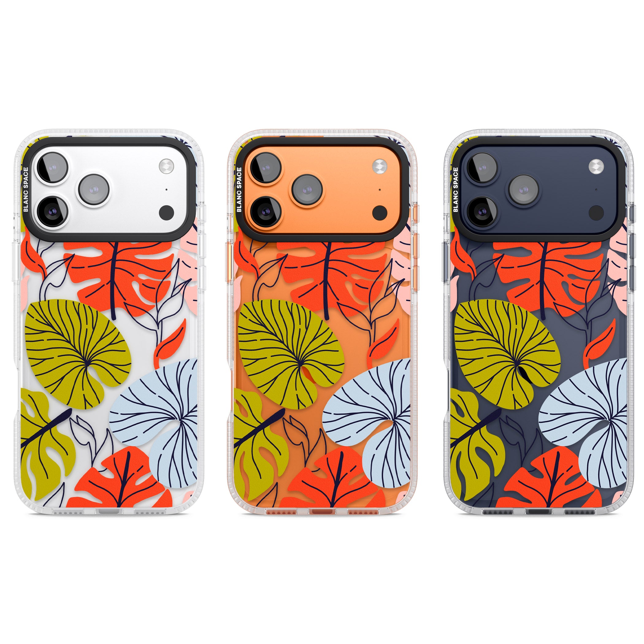 Retro Leaves iPhone 17 Pro Impact Air Clear Phone Case APT Impact Protection