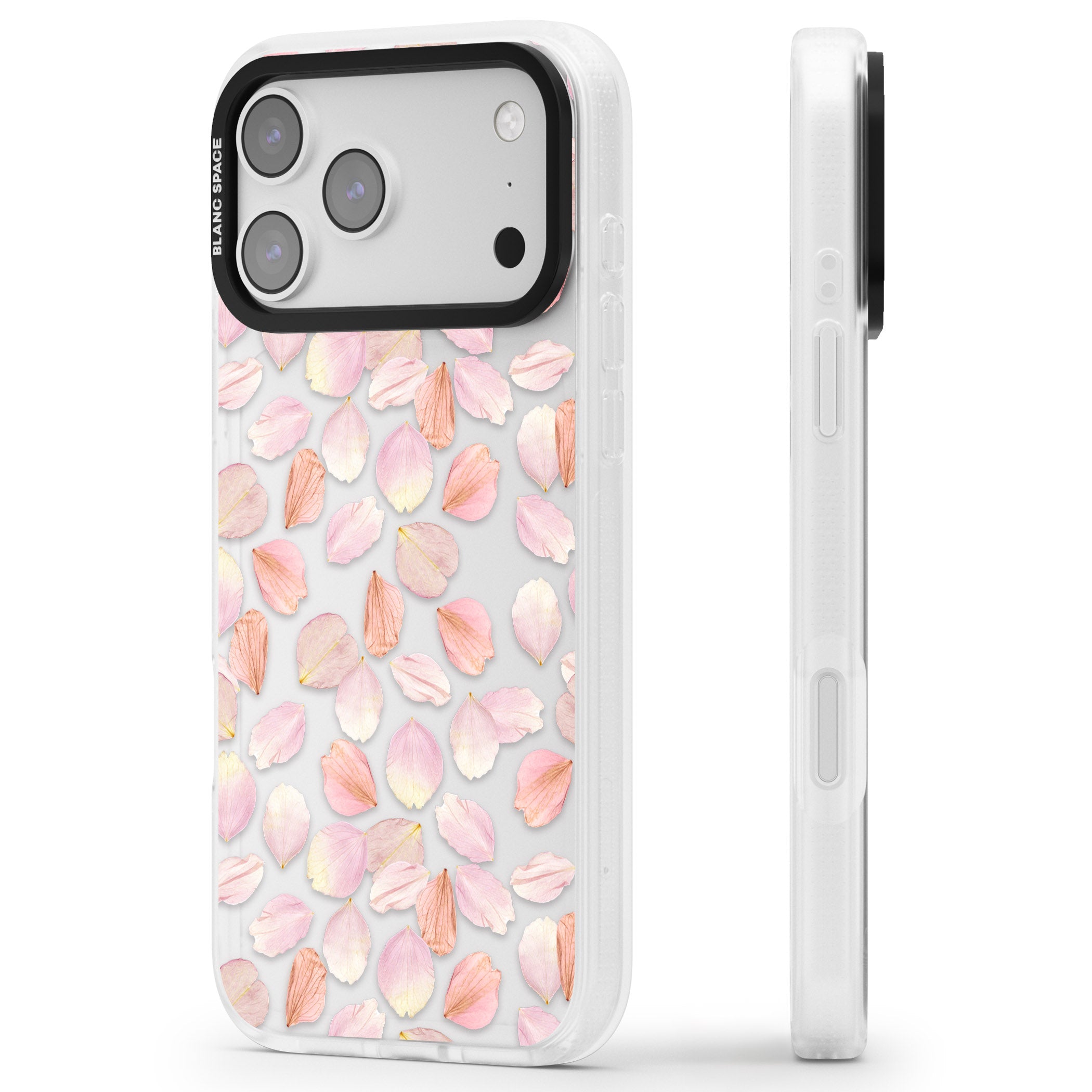 Petal Dream iPhone 17 Pro Max Impact Air Clear Phone Case Side Profile