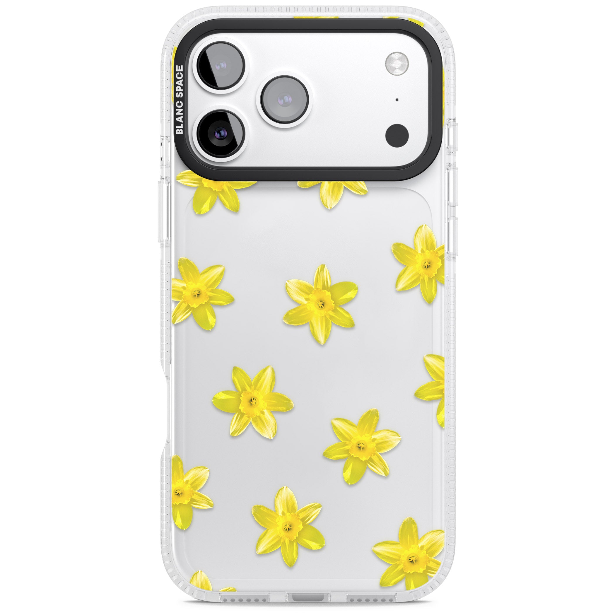 Daffodils Transparent Pattern iPhone 17 Pro Impact Air Clear Phone Case