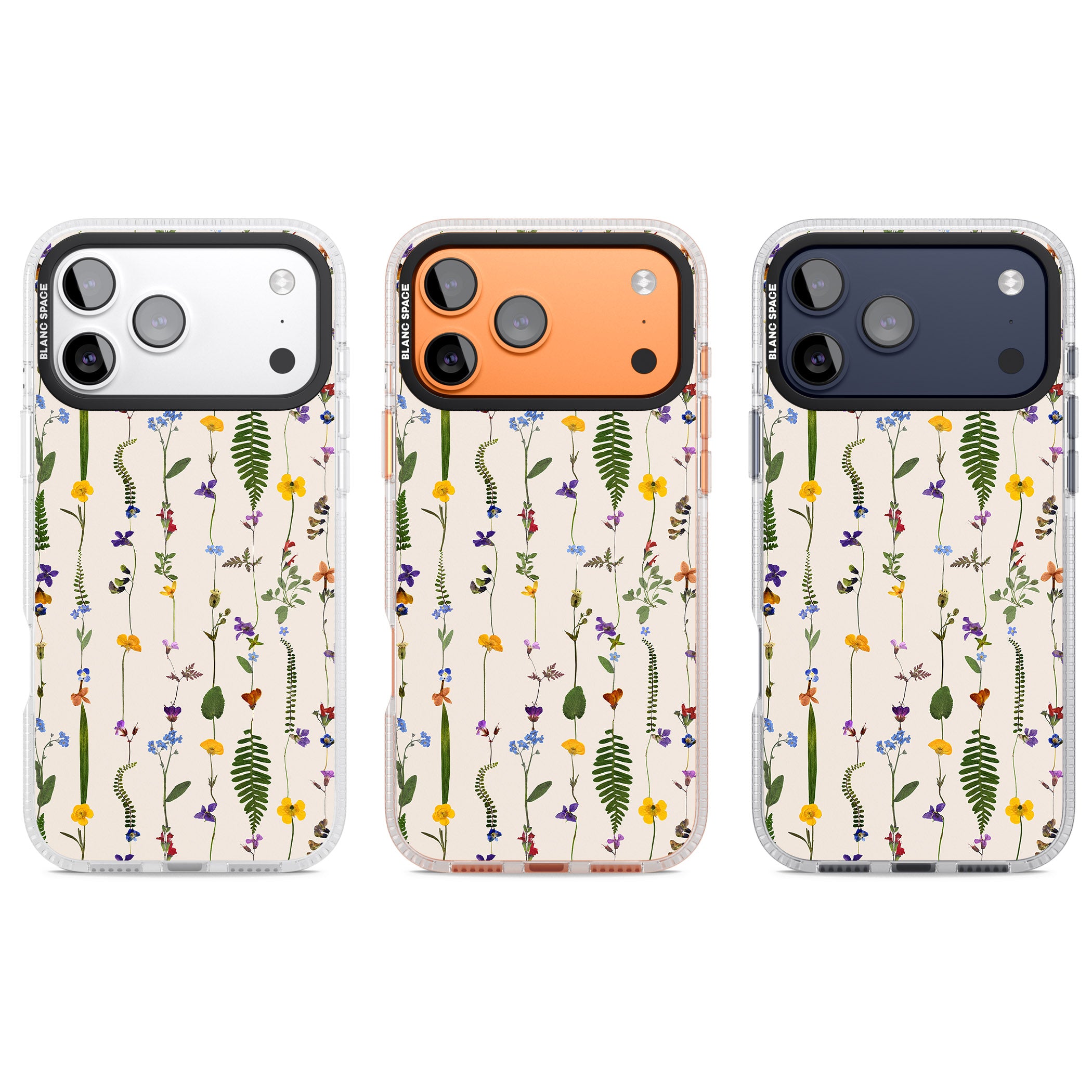 Wildflower Vertical iPhone 17 Pro Impact Air Clear Phone Case APT Impact Protection