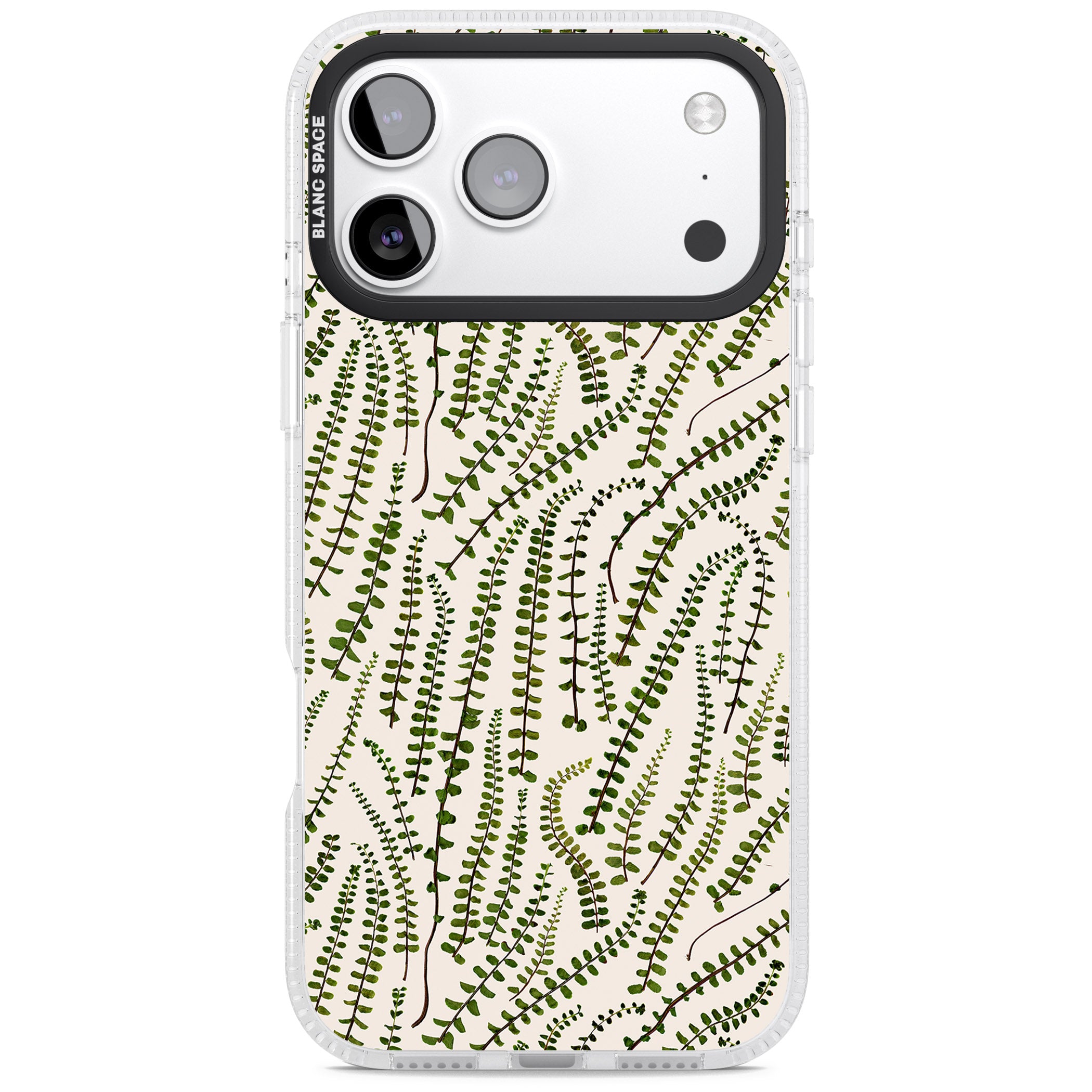 Fern Leaf Pattern iPhone 17 Pro Impact Air Clear Phone Case