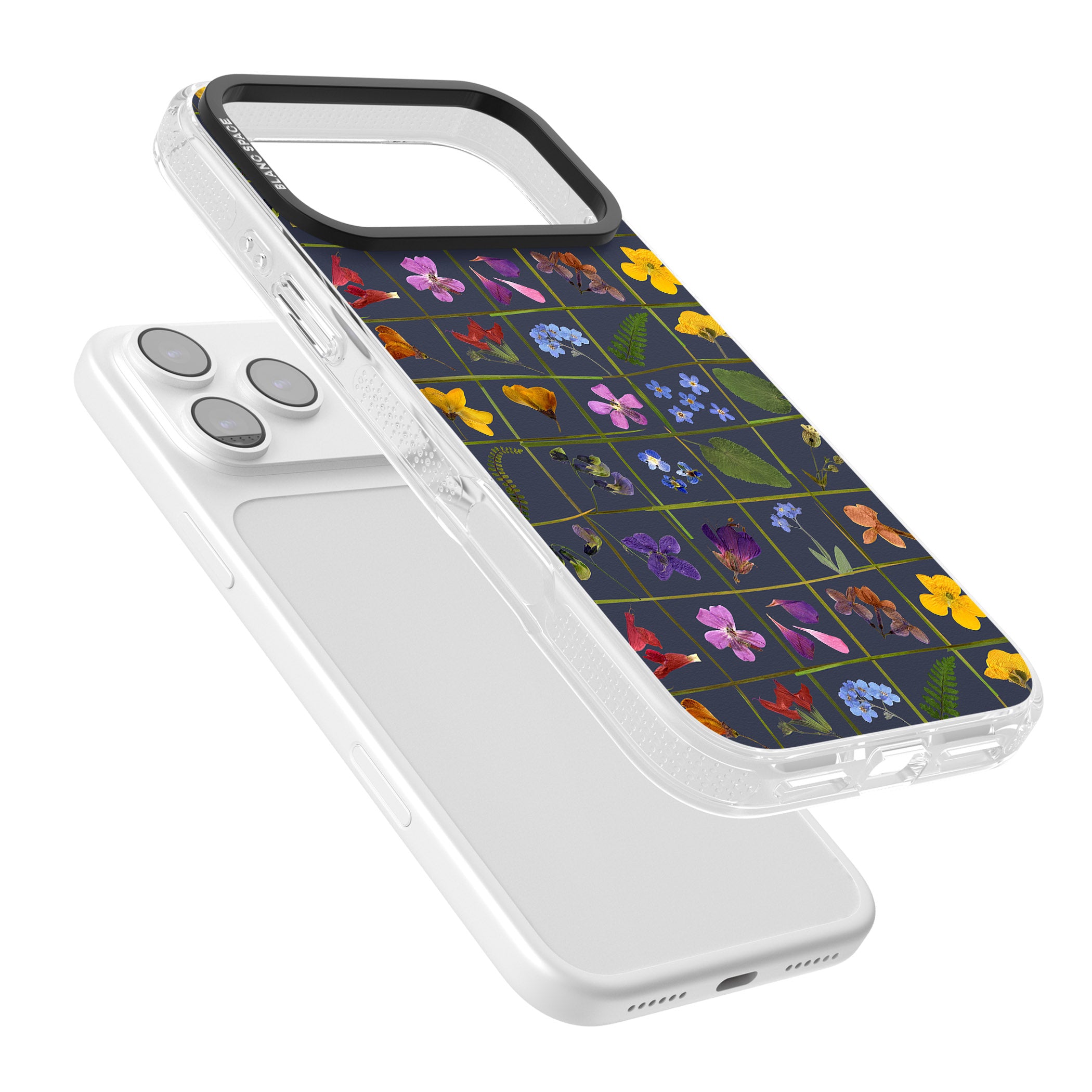 Wildflower Grid iPhone 17 Pro Max Impact Air Clear Phone Case Colours
