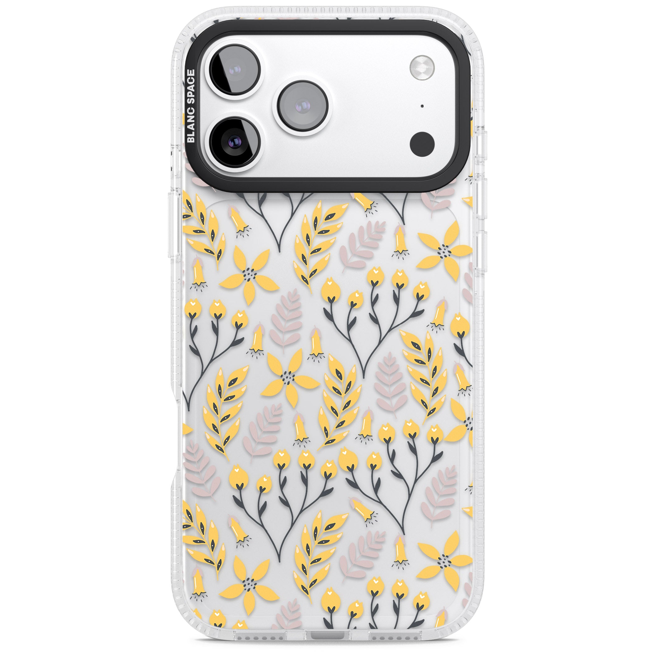 Yellow Floral Vibrance iPhone 17 Pro Max Impact Air Clear Phone Case