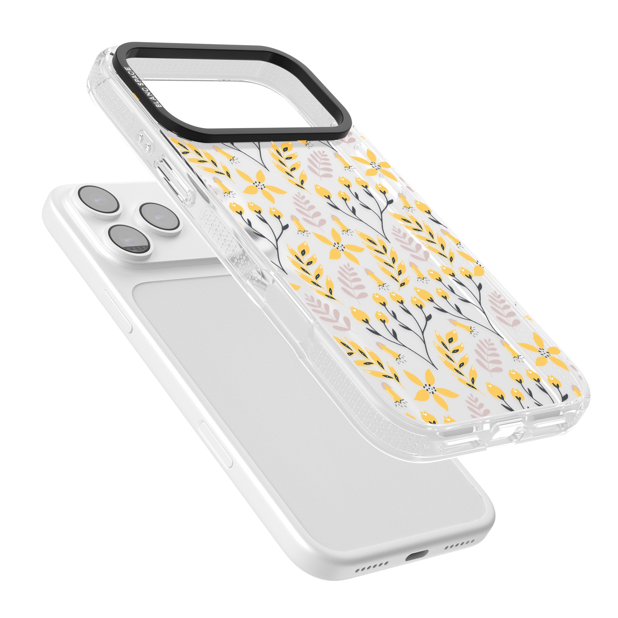 Yellow Floral Vibrance iPhone 17 Pro Max Impact Air Clear Phone Case Colours