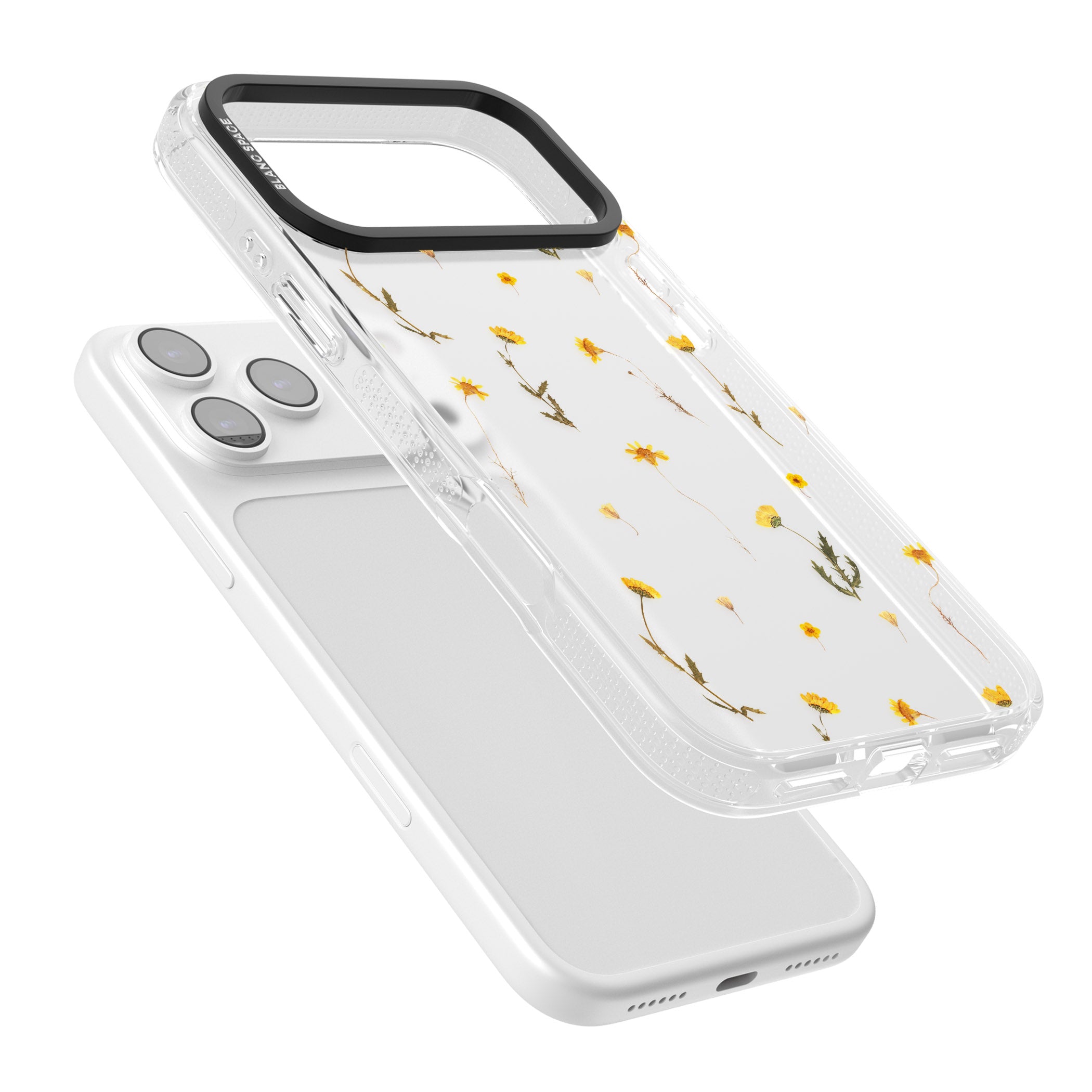 Yellow Wildflower iPhone 17 Pro Impact Air Clear Phone Case Colours