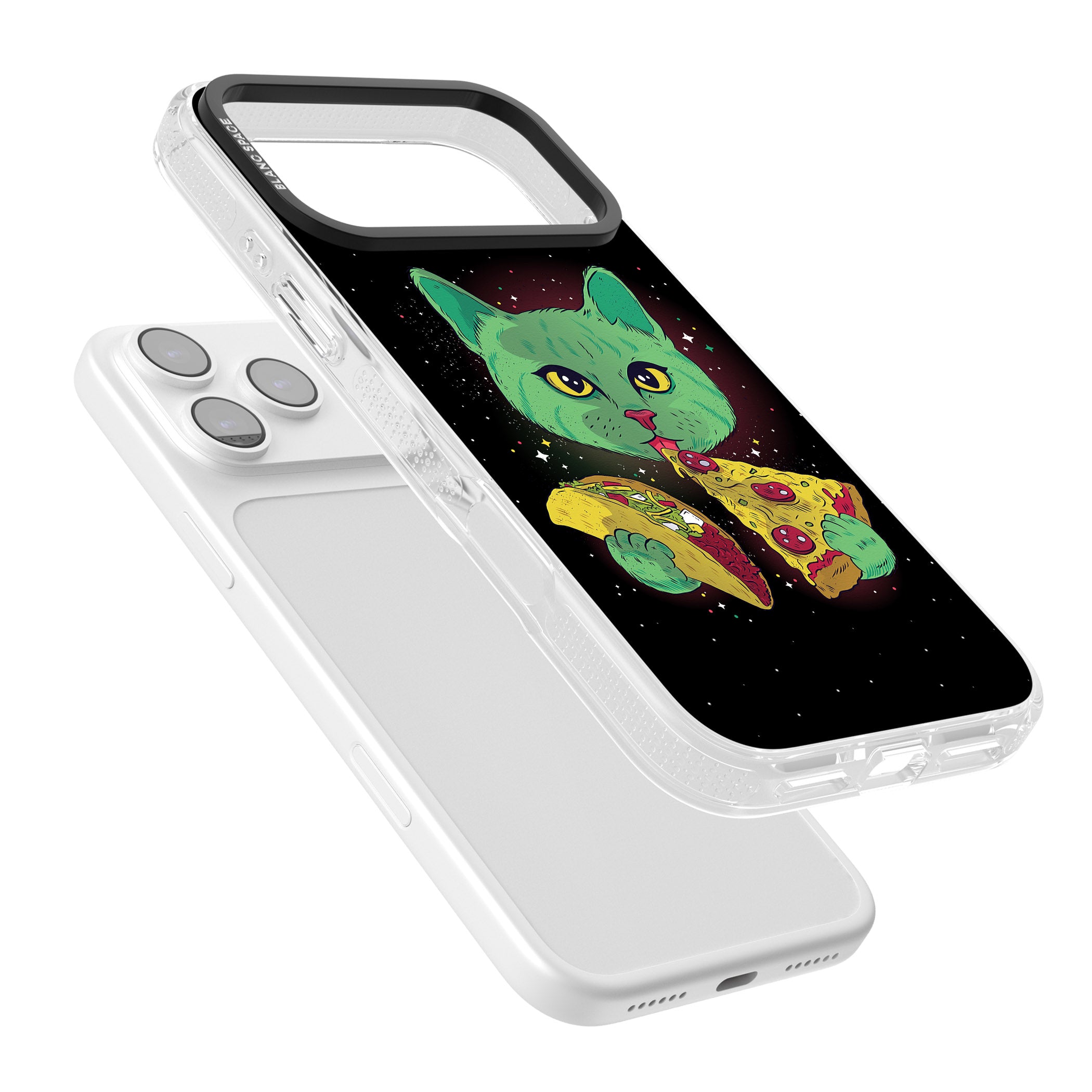 Pizza Purr iPhone 17 Pro Impact Air Clear Phone Case Colours