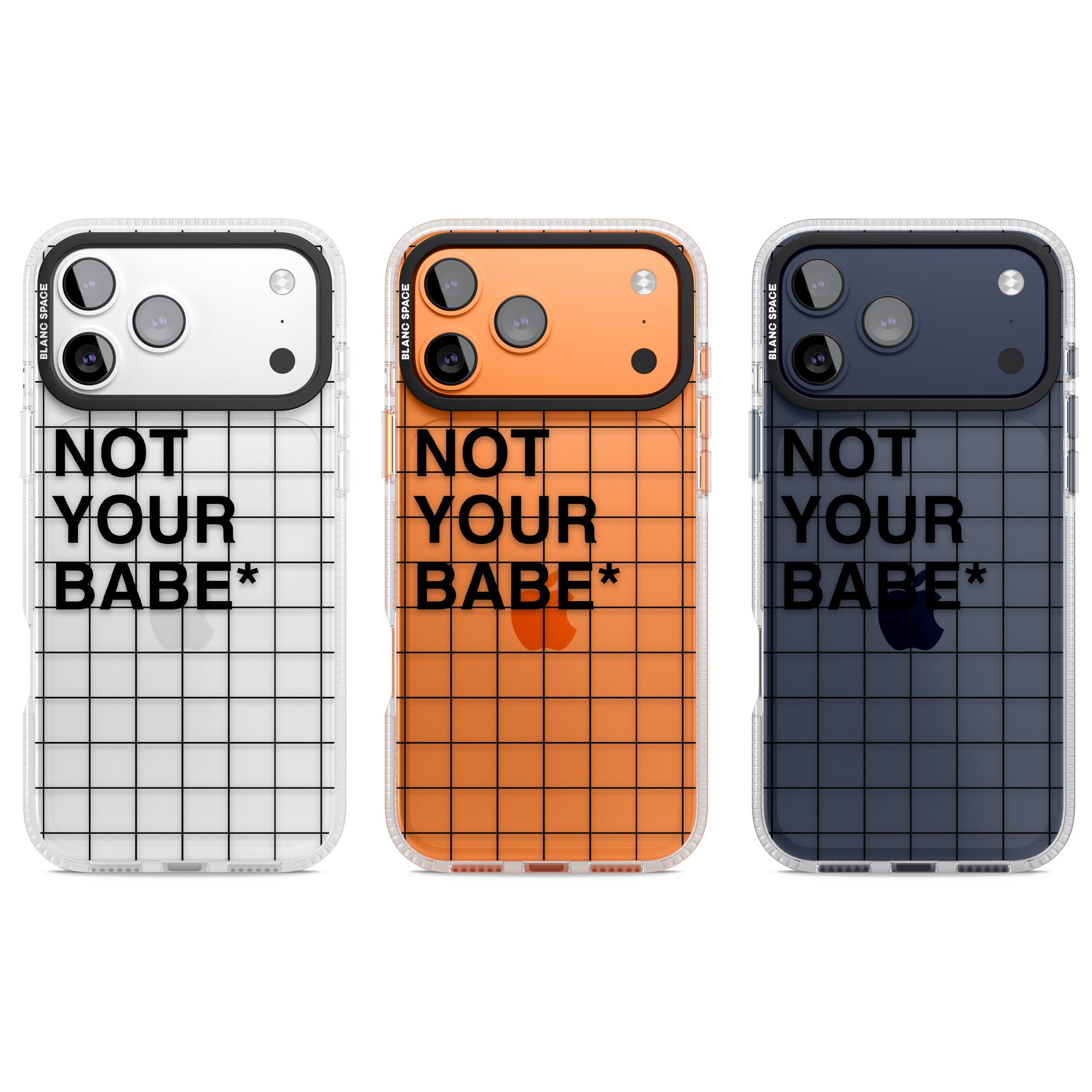 Not Your Babe iPhone 17 Pro Impact Air Clear Phone Case APT Impact Protection