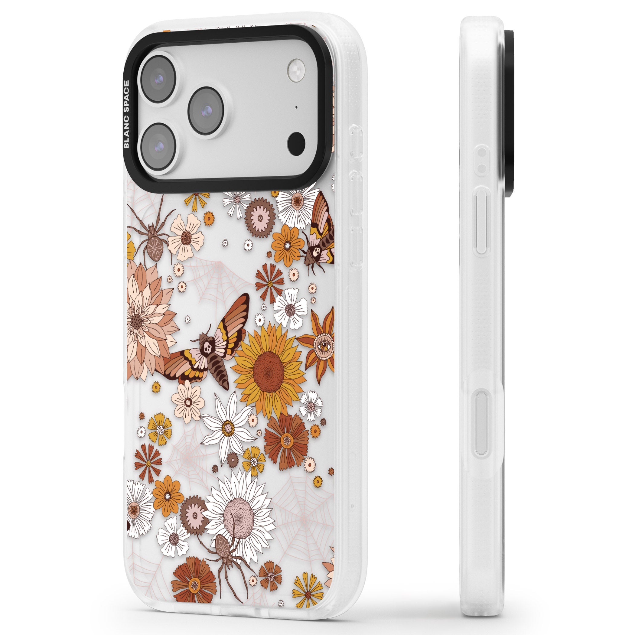 Halloween Wildlife iPhone 17 Pro Impact Air Clear Phone Case Side Profile