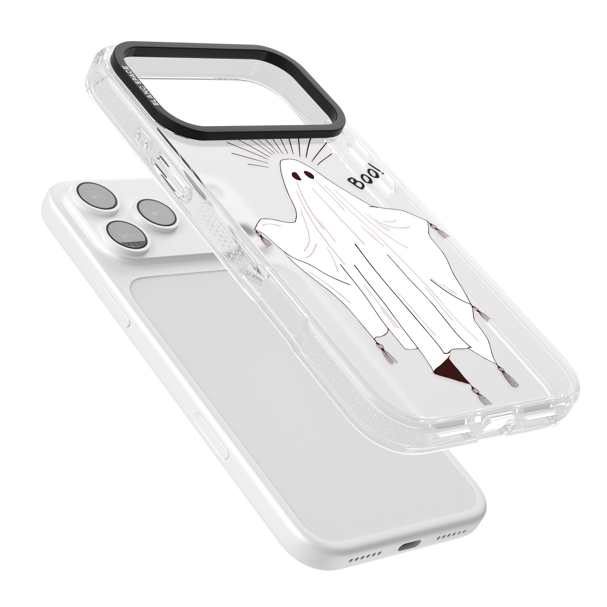 Boo! iPhone 17 Pro Impact Air Clear Phone Case Colours