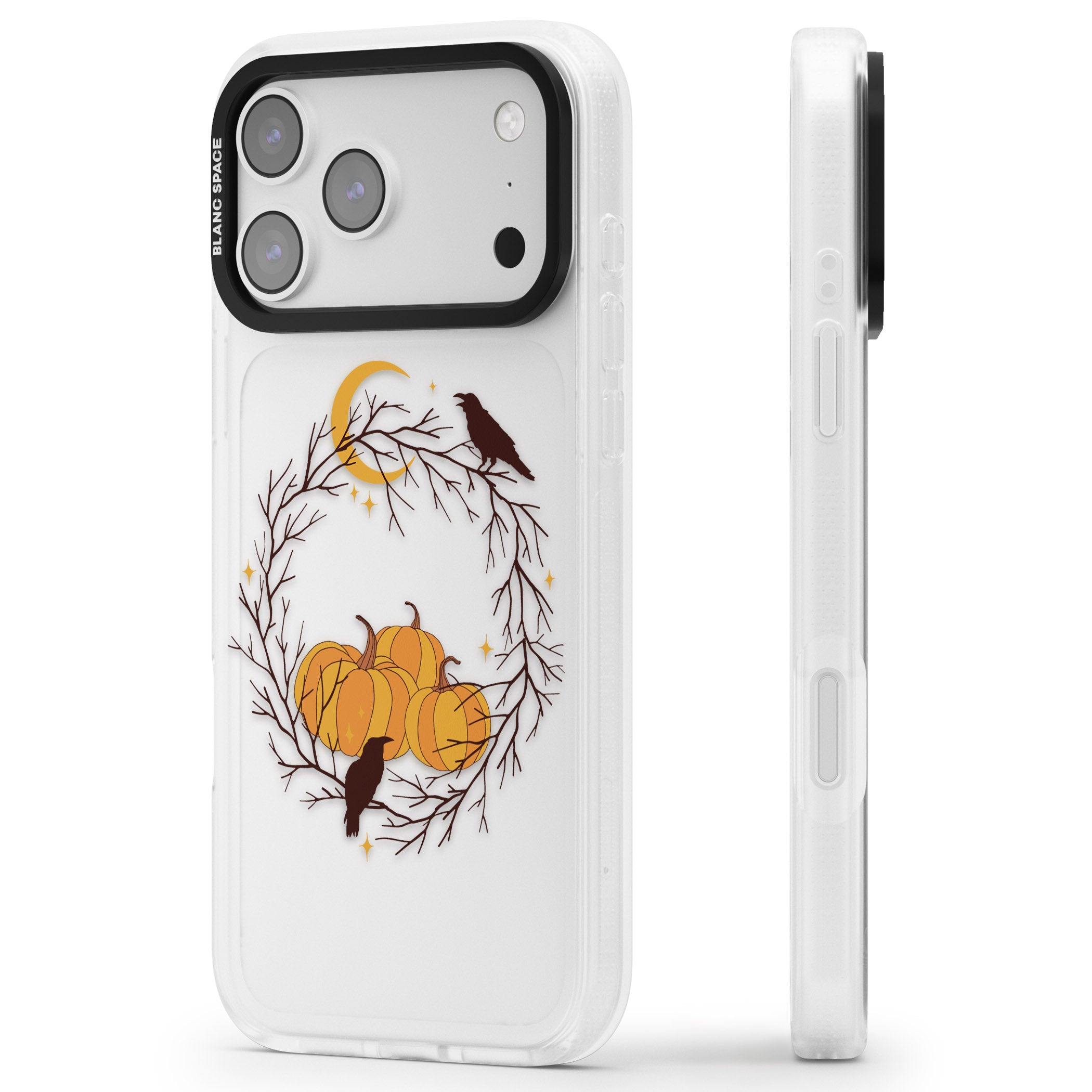 Pumpkin Patch iPhone 17 Pro Max Impact Air Clear Phone Case Side Profile