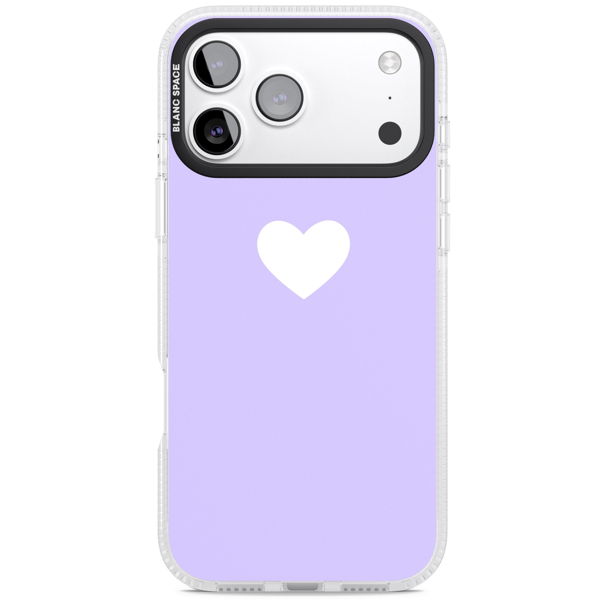 Pale Purple Heart iPhone 17 Pro Impact Air Clear Phone Case