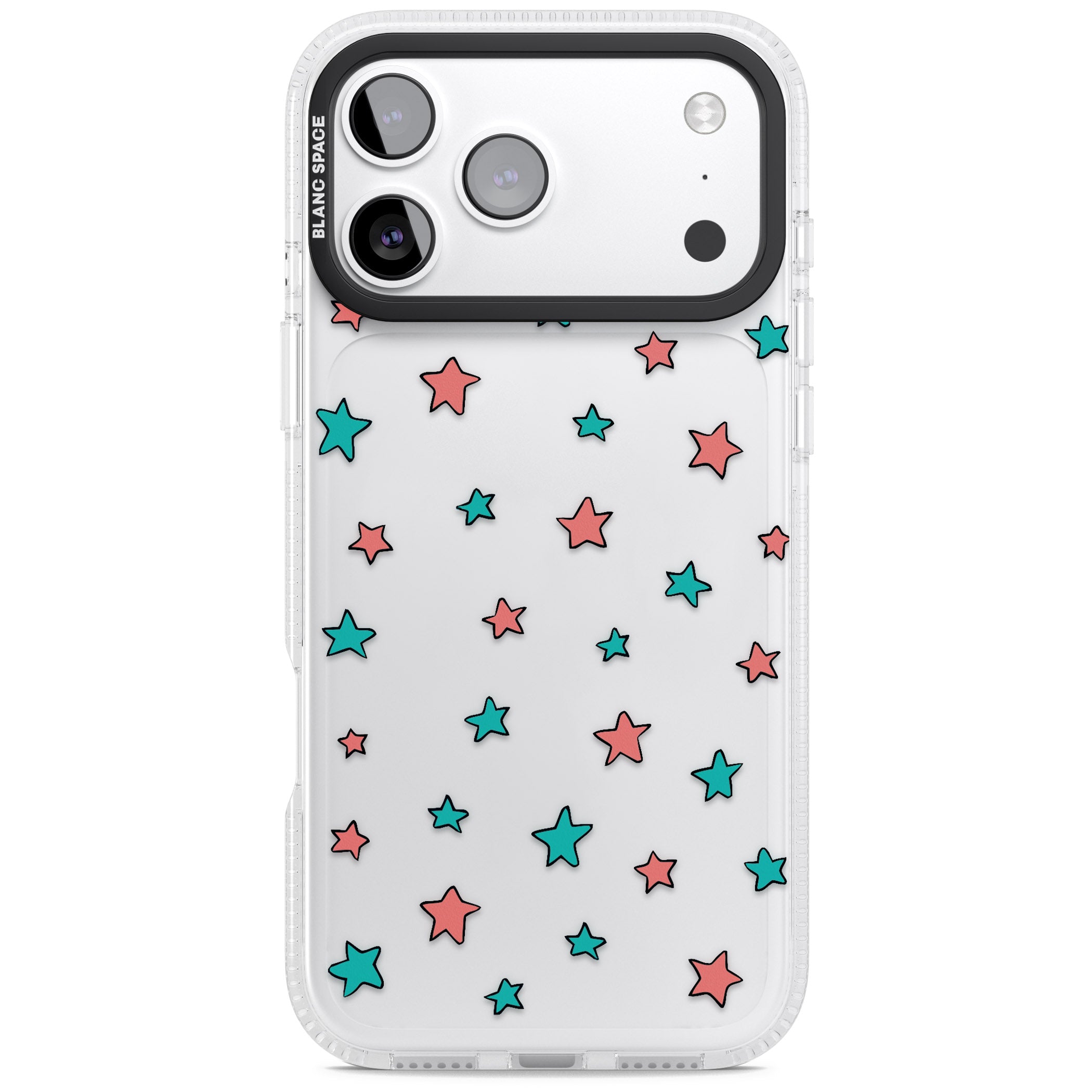 Heartstopper Stars Pattern iPhone 17 Pro Impact Air Clear Phone Case