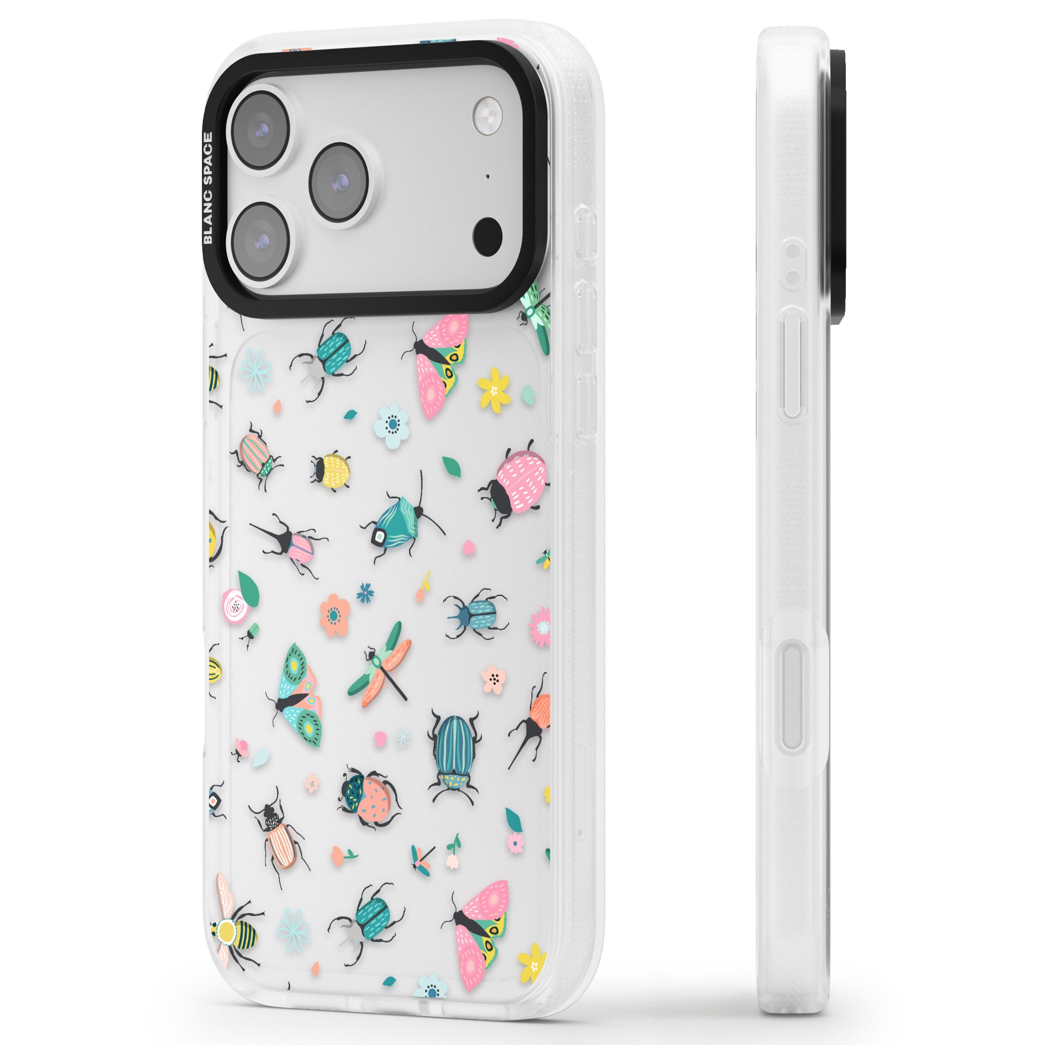 Playful Bug Life iPhone 17 Pro Impact Air Clear Phone Case Side Profile