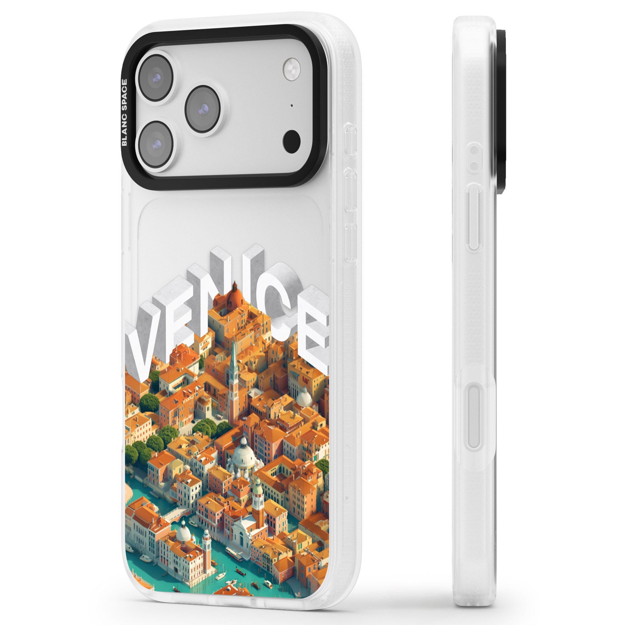Venice iPhone 17 Pro Impact Air Clear Phone Case Side Profile