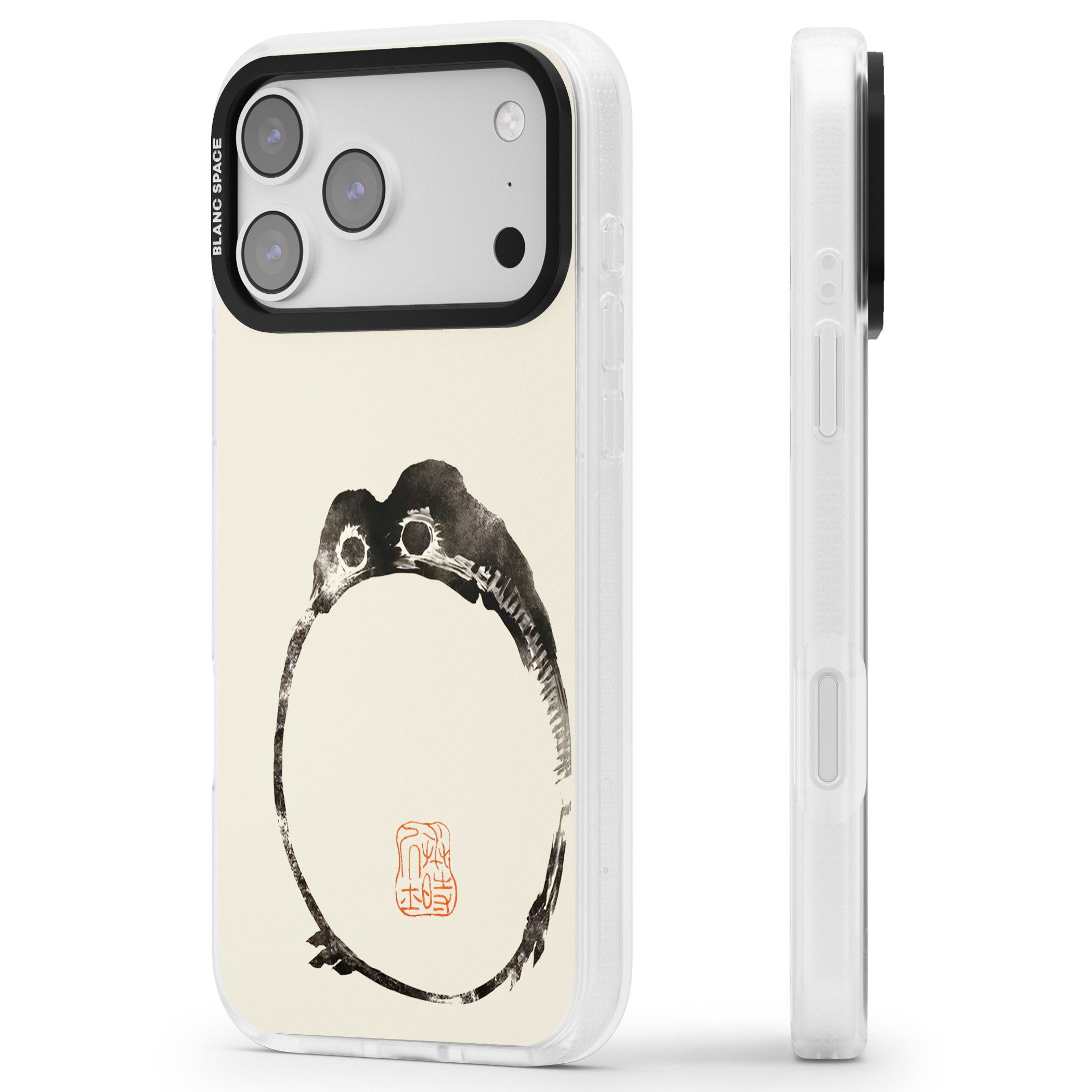 Matsumoto Hoji Round Frog iPhone 17 Pro Max Impact Air Clear Phone Case Side Profile