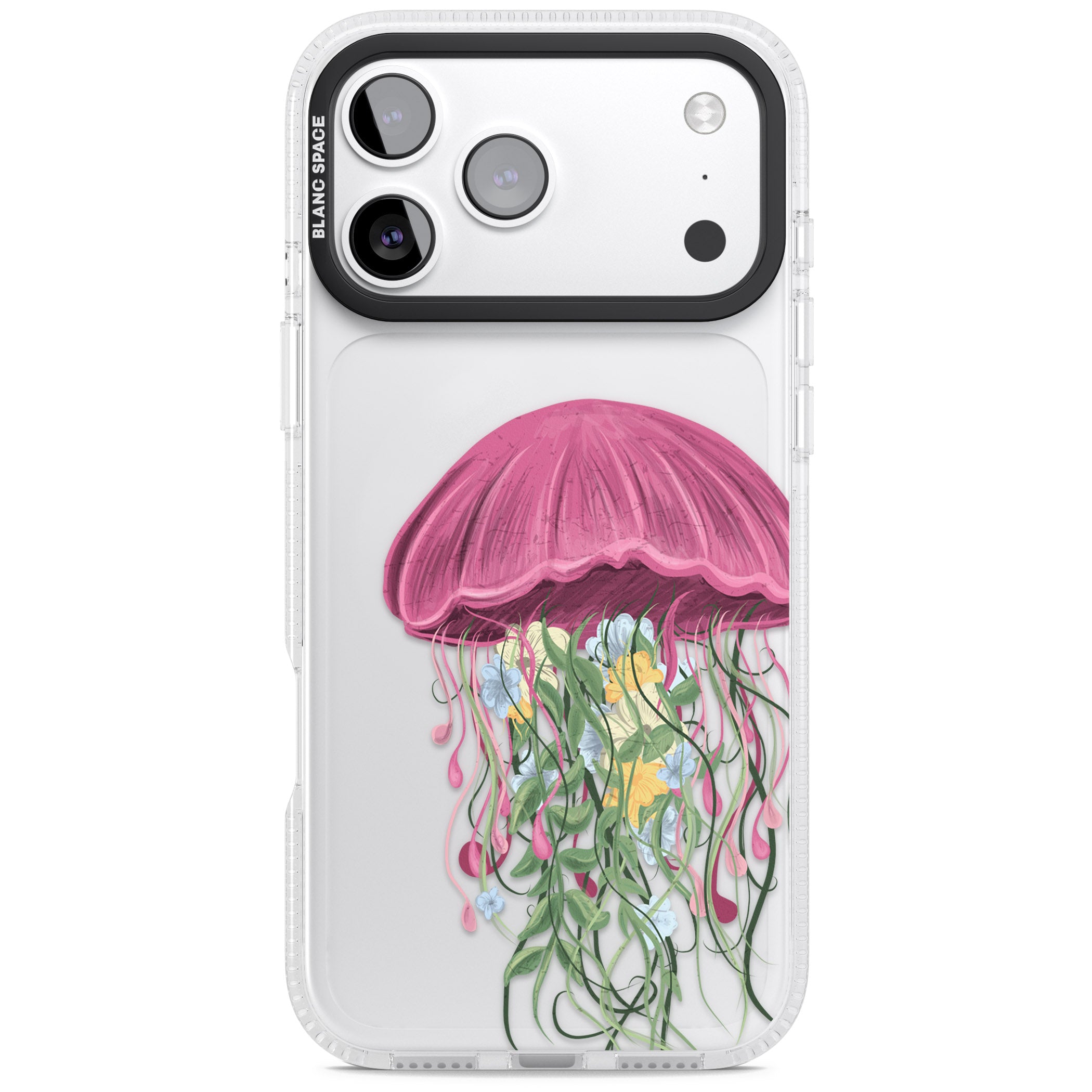 Botanical Jellyfish iPhone 17 Pro Impact Air Clear Phone Case