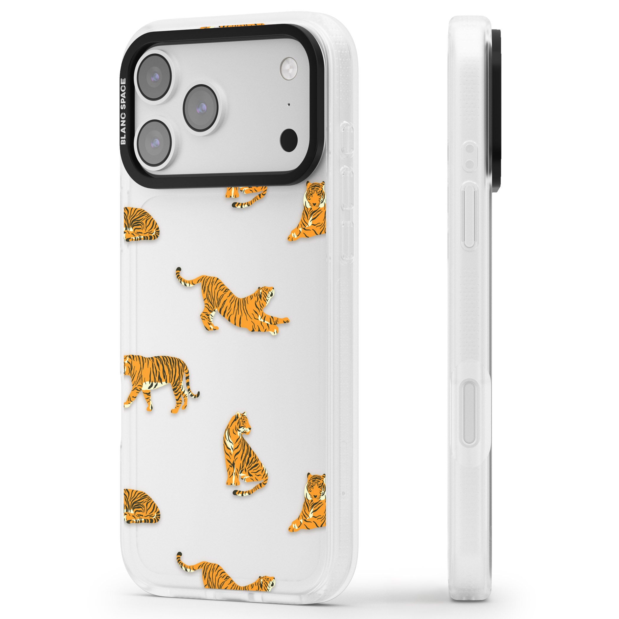 Clear Tiger Jungle iPhone 17 Pro Impact Air Clear Phone Case Side Profile