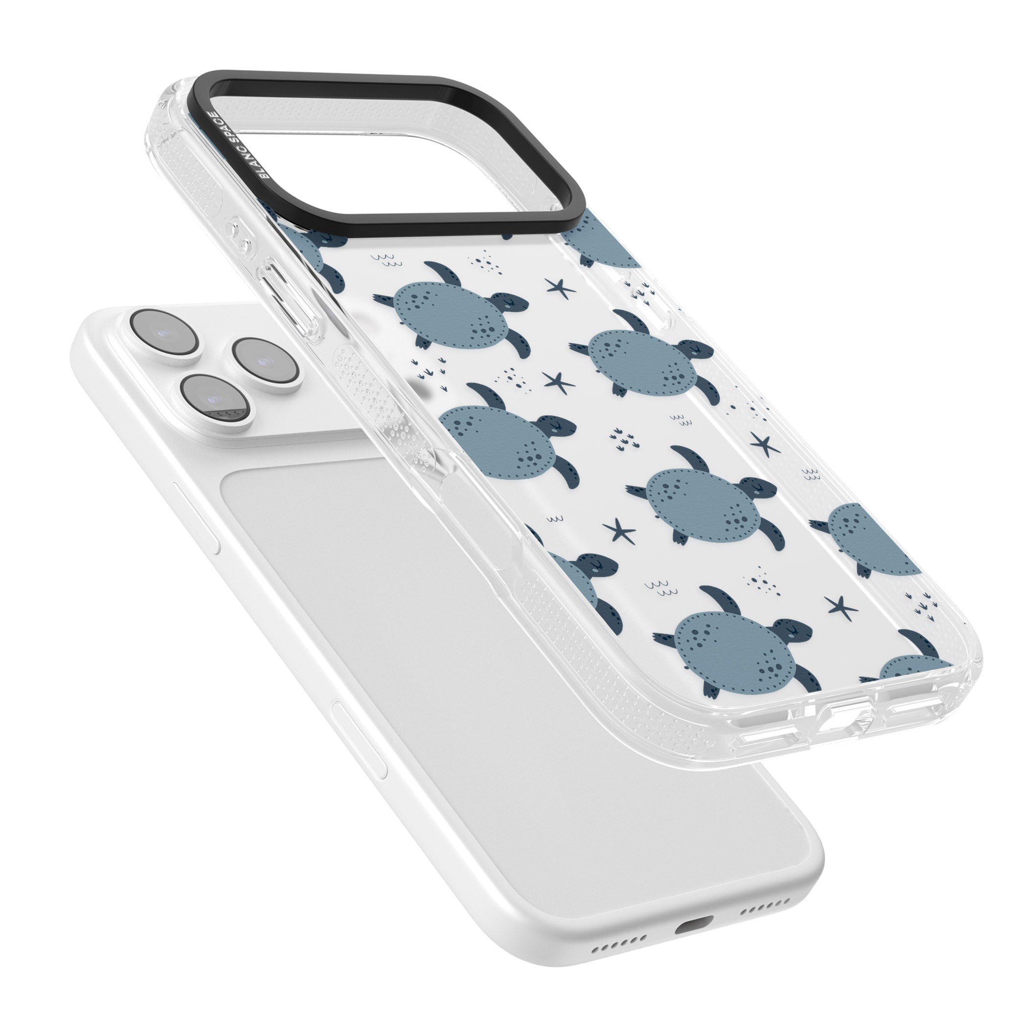 Under The Sea Patterns Sea Turtles (Clear) iPhone 17 Pro Max Impact Air Clear Phone Case Colours