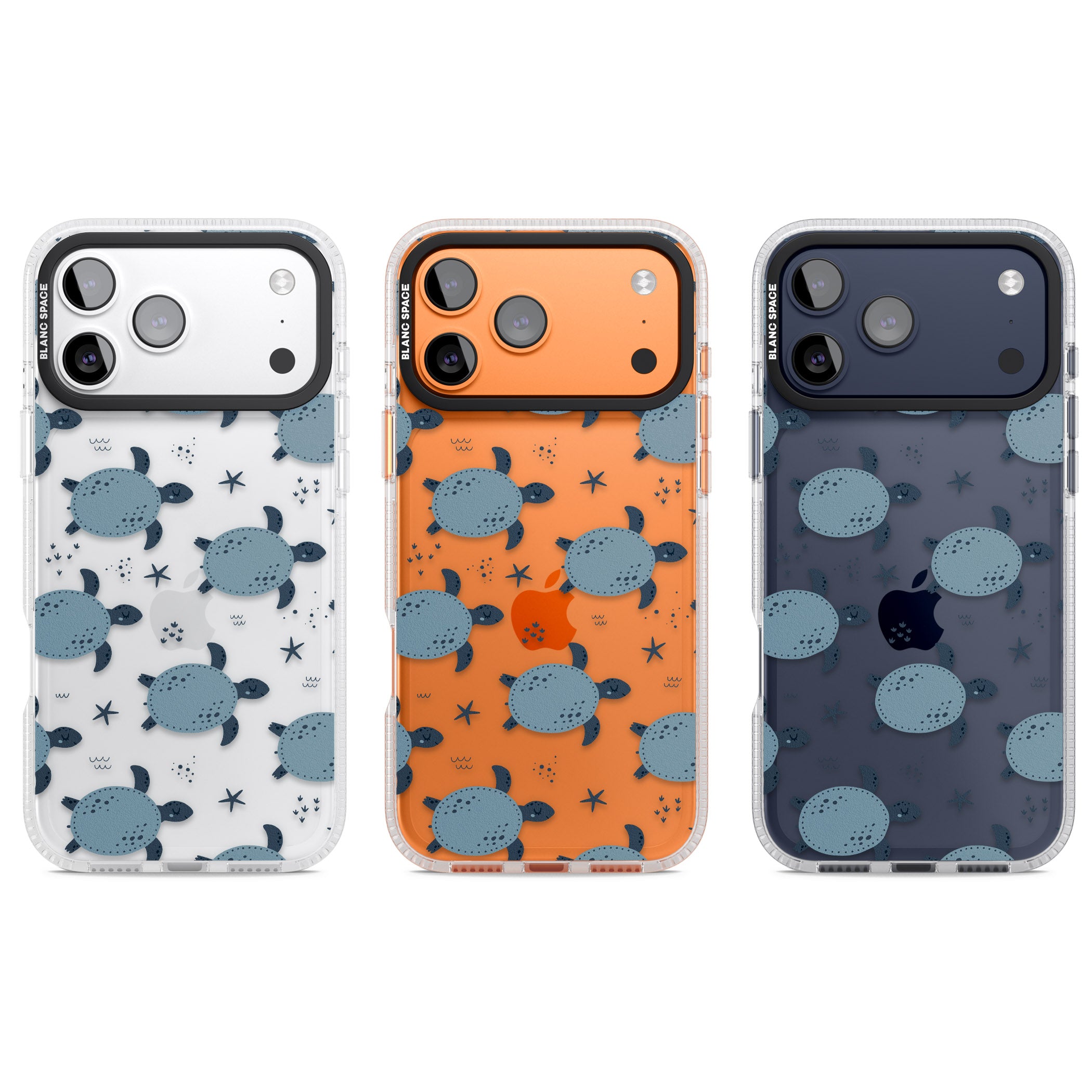 Under The Sea Patterns Sea Turtles (Clear) iPhone 17 Pro Impact Air Clear Phone Case APT Impact Protection