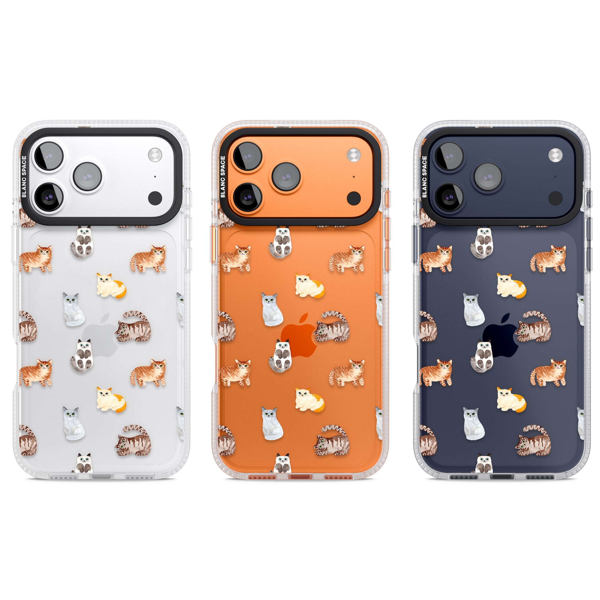 Cute Cat Pattern Classic iPhone 17 Pro Impact Air Clear Phone Case APT Impact Protection